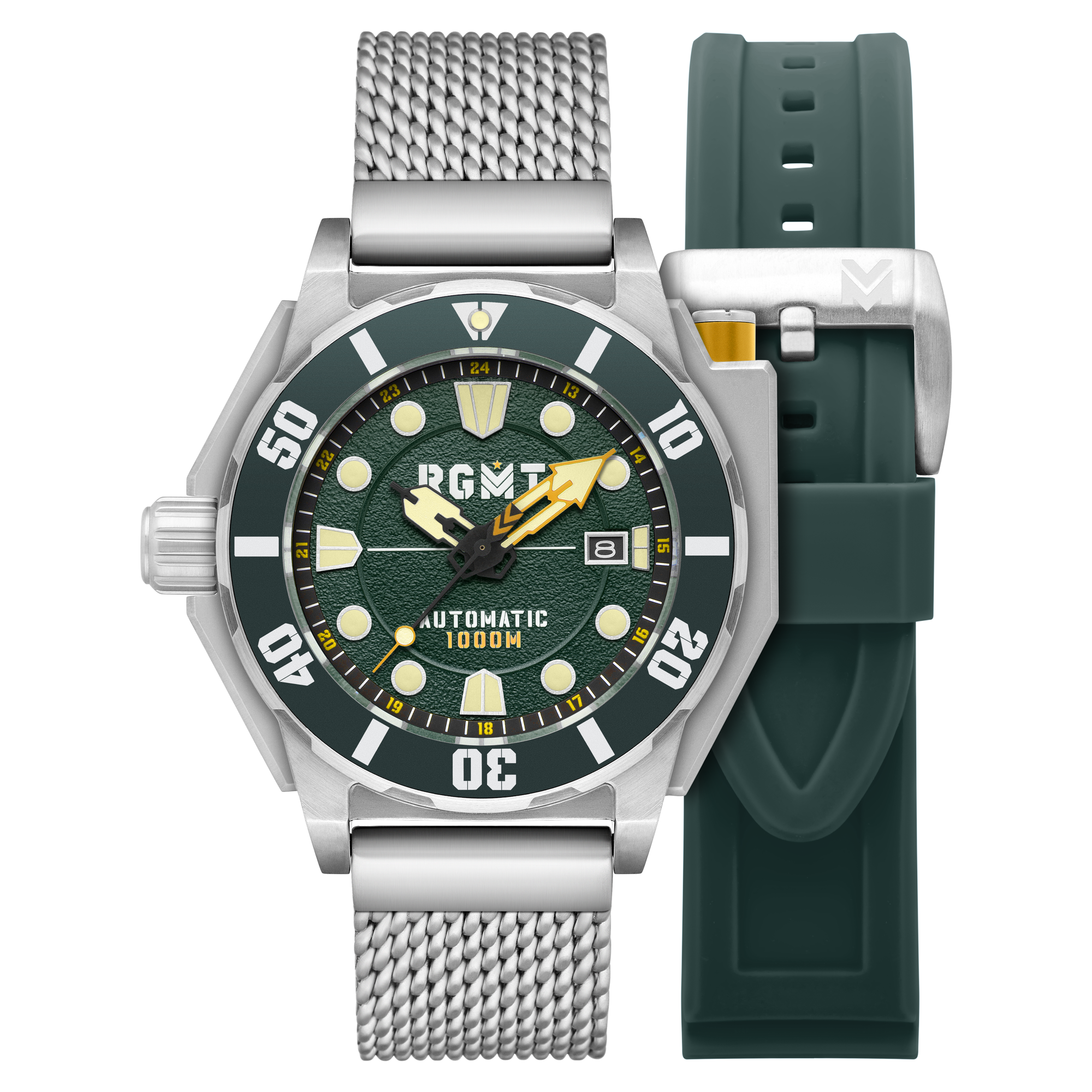 RGMT RGMT Torpedo Automatic Diver Military Green Men's Watch RG-8027-77