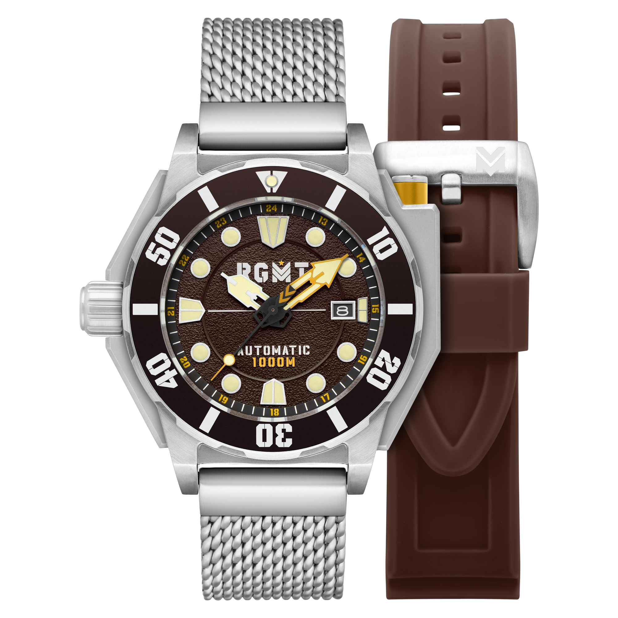 RGMT RGMT Torpedo Automatic Diver Mocha Brown Men's Watch RG-8027-88