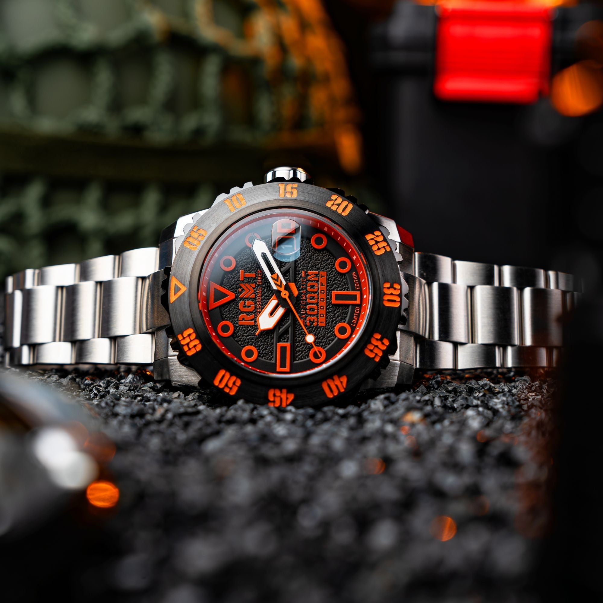 RGMT RGMT Ohio Automatic Limited Edition Orange Black Watch  RG-8034-0I