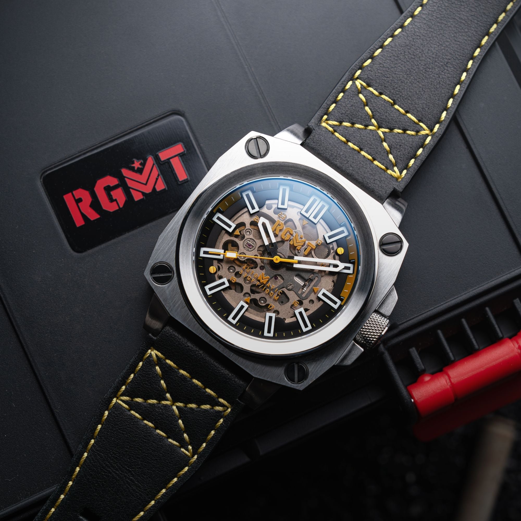 RGMT RGMT Altimeter Skeleton Automatic Ops Yellow Watch  RG-8064-03