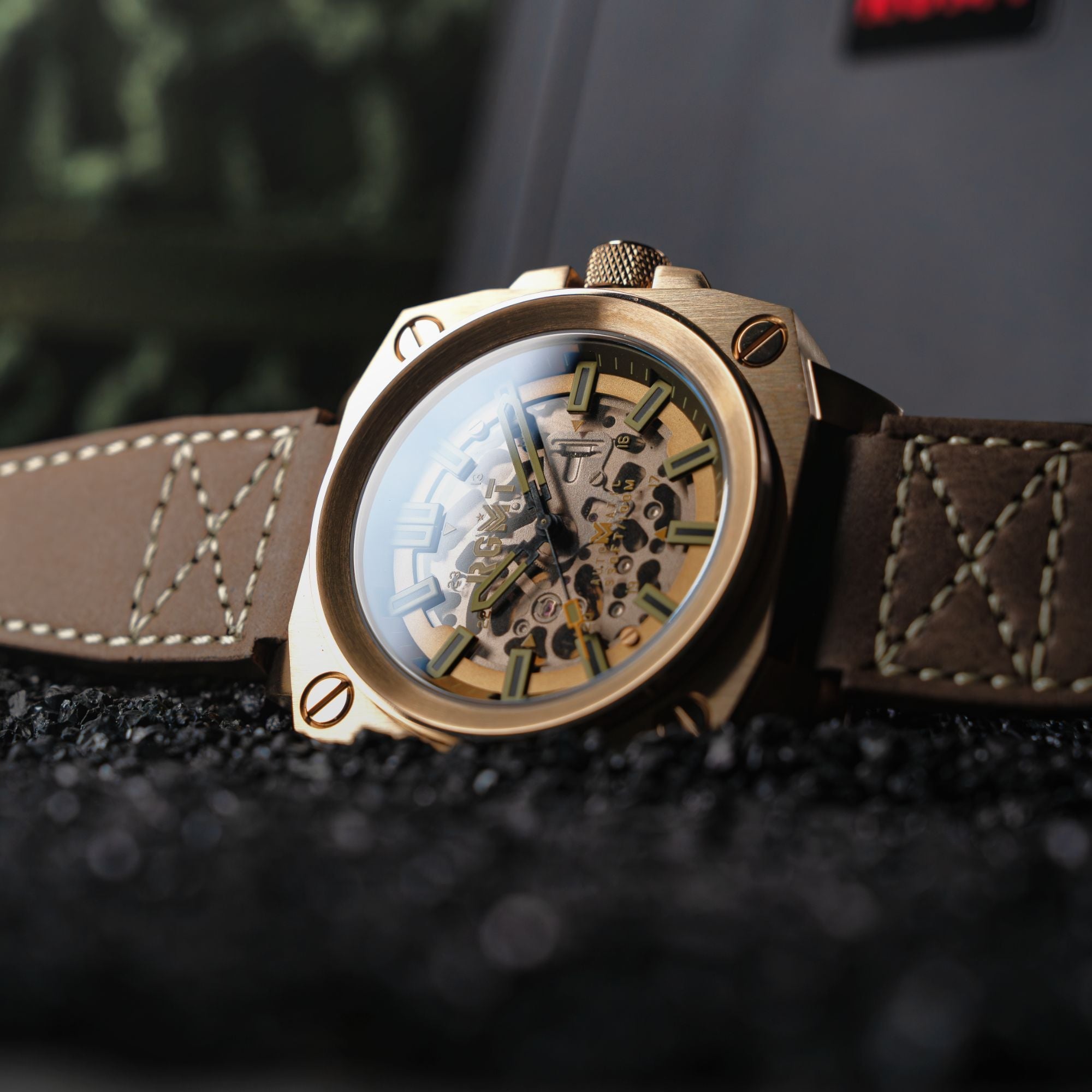 RGMT RGMT Altimeter Skeleton Automatic Khaki Brown Watch  RG-8064-04