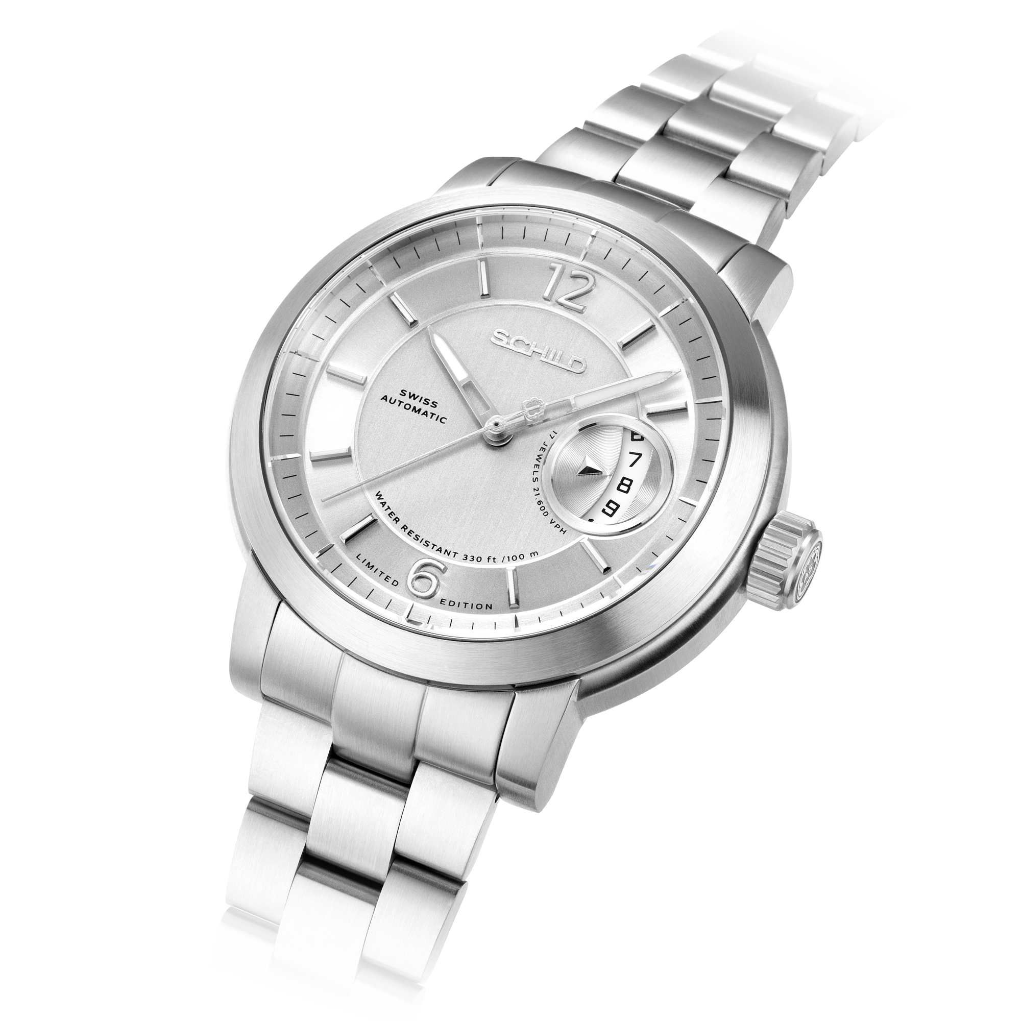 SCHILD Schild Heinrich Minimal Swiss Automatic Limited Edition Matt Silver Men's Watch SC-1015-11