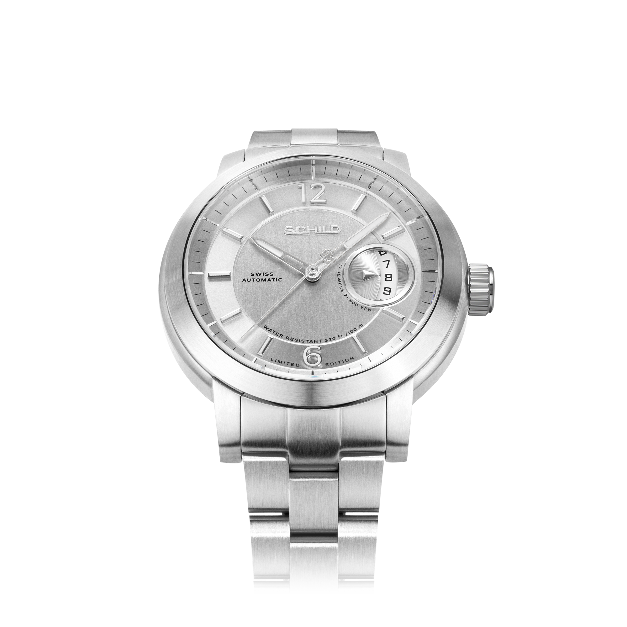 SCHILD Schild Heinrich Minimal Swiss Automatic Limited Edition Matt Silver Men's Watch SC-1015-11