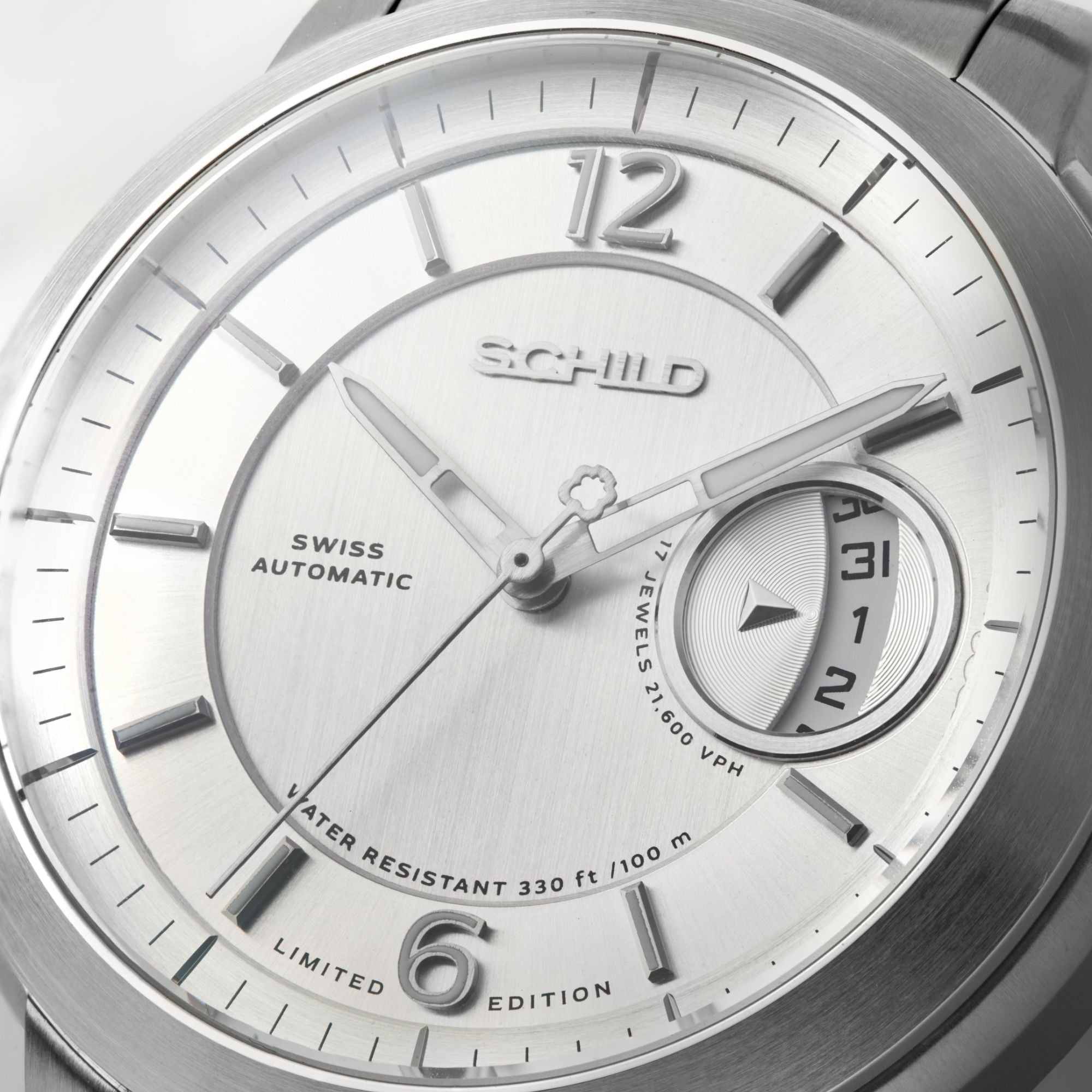 SCHILD Schild Heinrich Minimal Swiss Automatic Limited Edition Matt Silver Men's Watch SC-1015-11