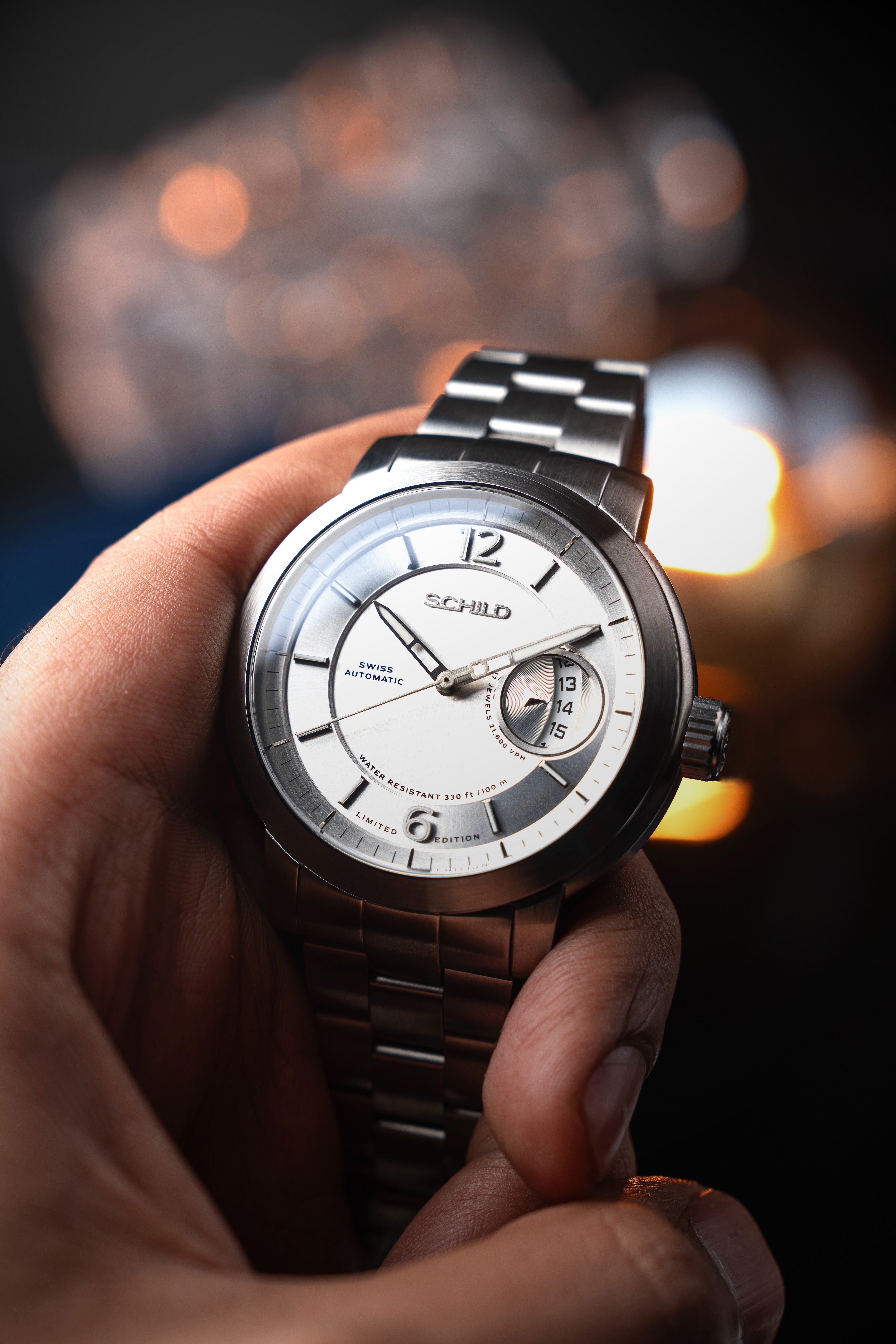 SCHILD Schild Heinrich Minimal Swiss Automatic Limited Edition Matt Silver Men's Watch SC-1015-11