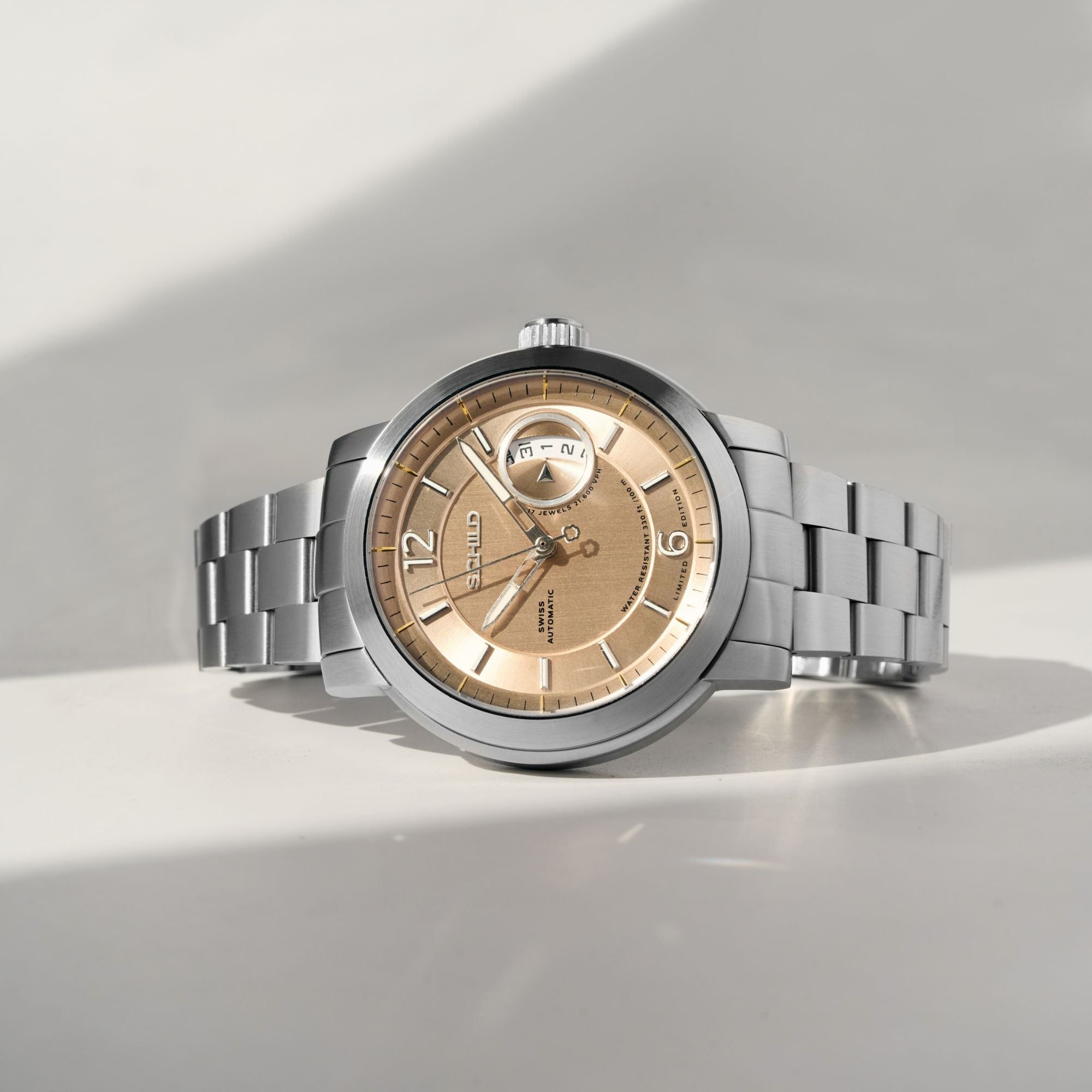 SCHILD Schild Heinrich Minimal Swiss Automatic Limited Edition Champagne Men's Watch SC-1015-33