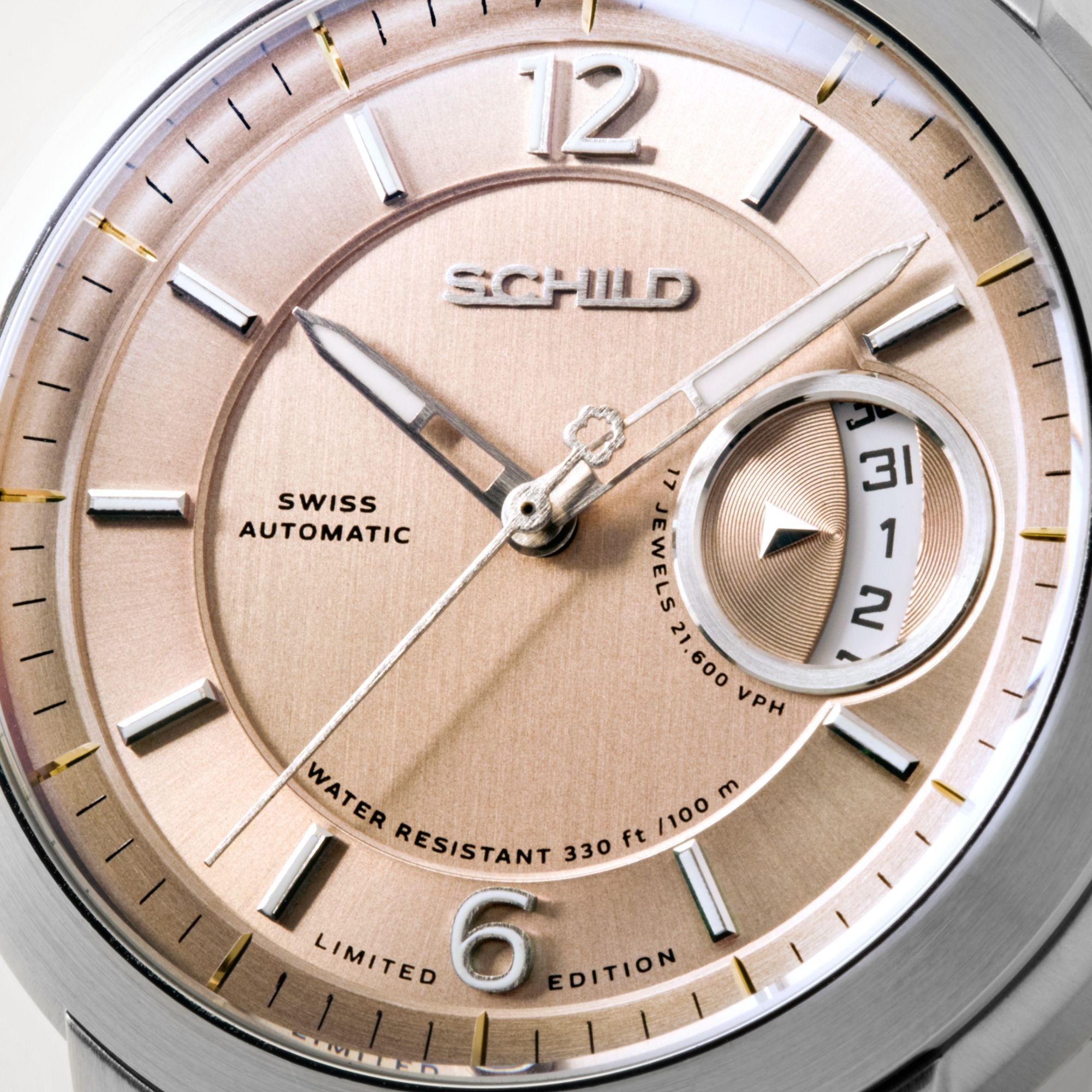 SCHILD Schild Heinrich Minimal Swiss Automatic Limited Edition Champagne Men's Watch SC-1015-33