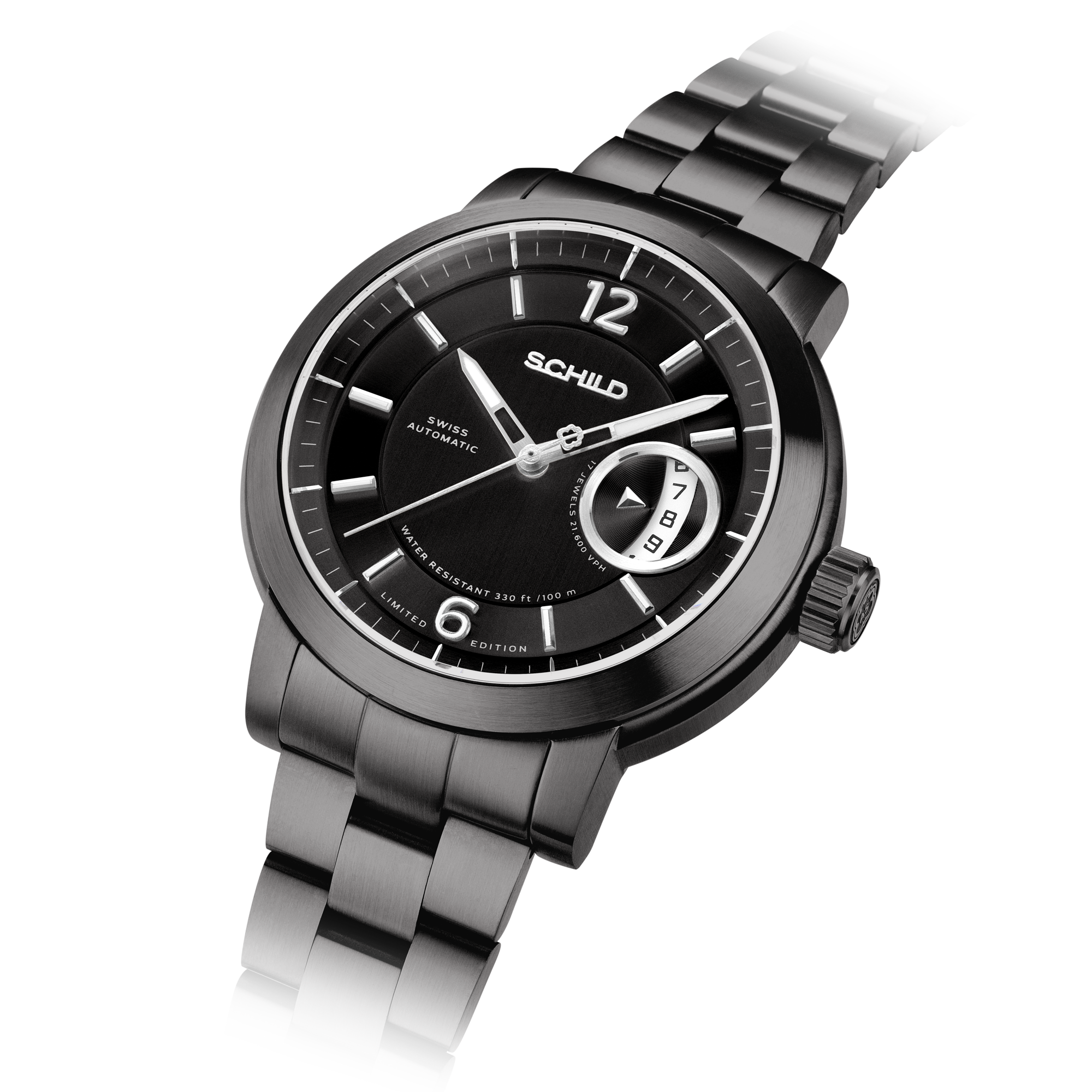 SCHILD Schild Heinrich Minimal Swiss Automatic Limited Edition Gunmetal Grey Men's Watch SC-1015-55