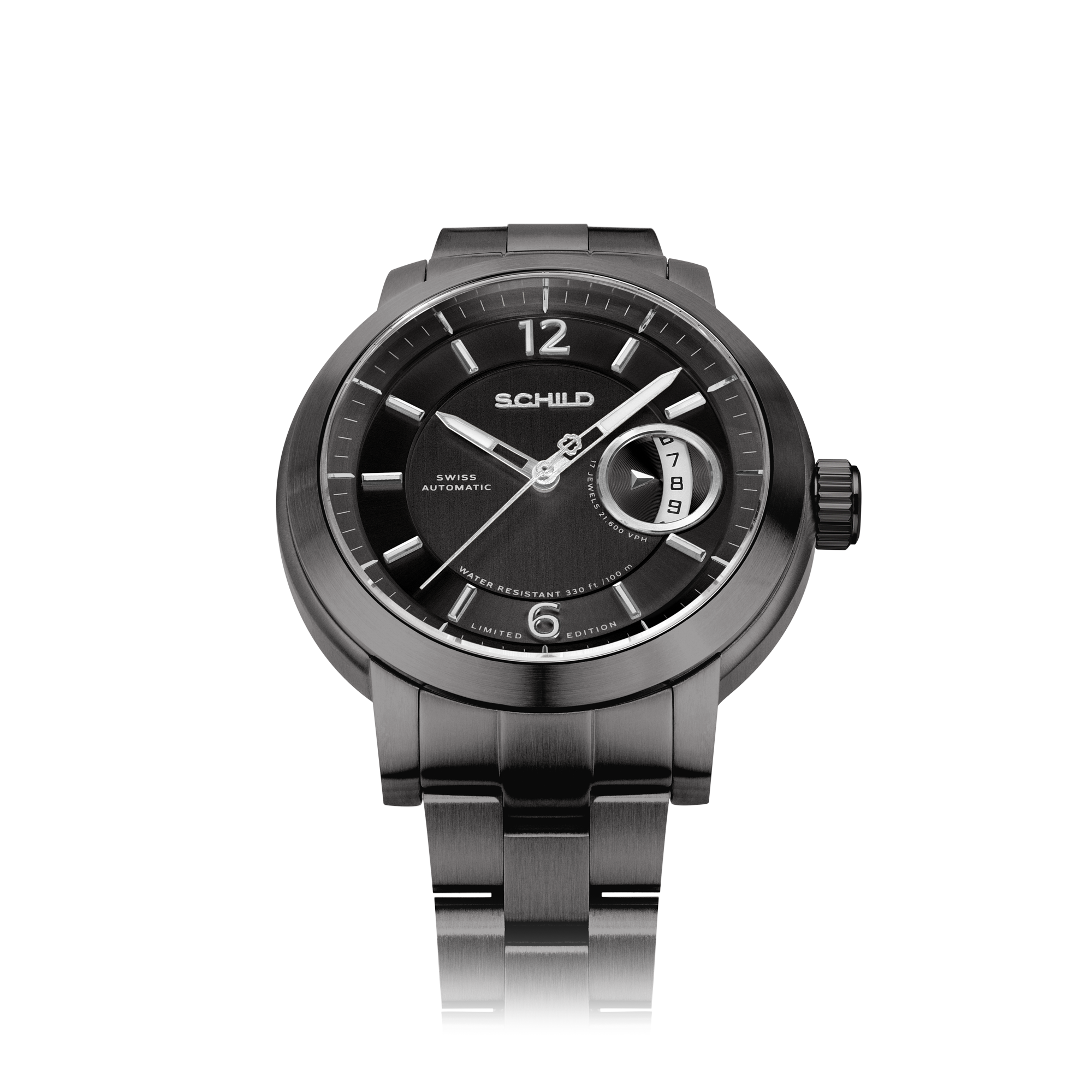 SCHILD Schild Heinrich Minimal Swiss Automatic Limited Edition Gunmetal Grey Men's Watch SC-1015-55