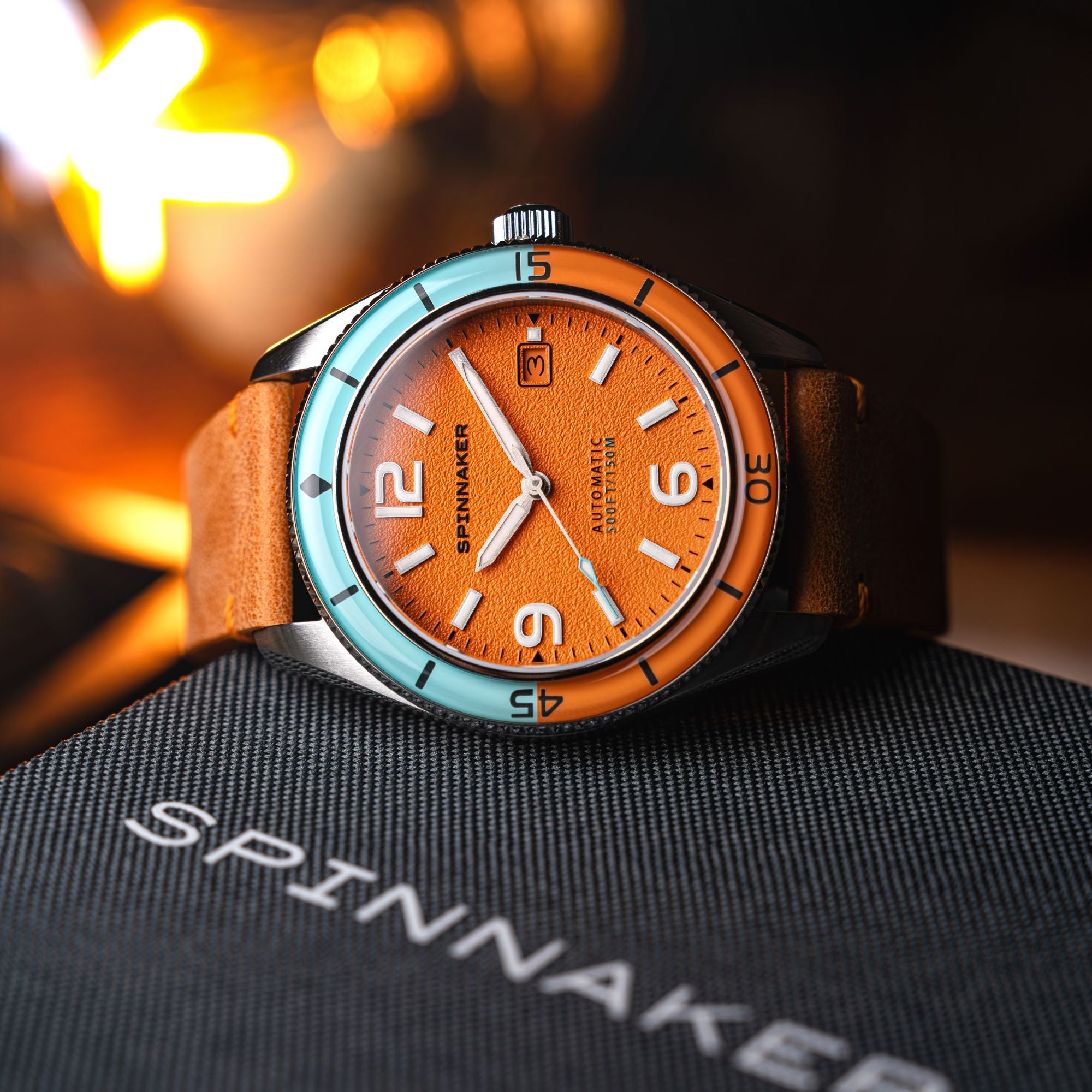 SPINNAKER Spinnaker Fleuss Automatic Exuberant Orange Men's Watch SP-5055-0F