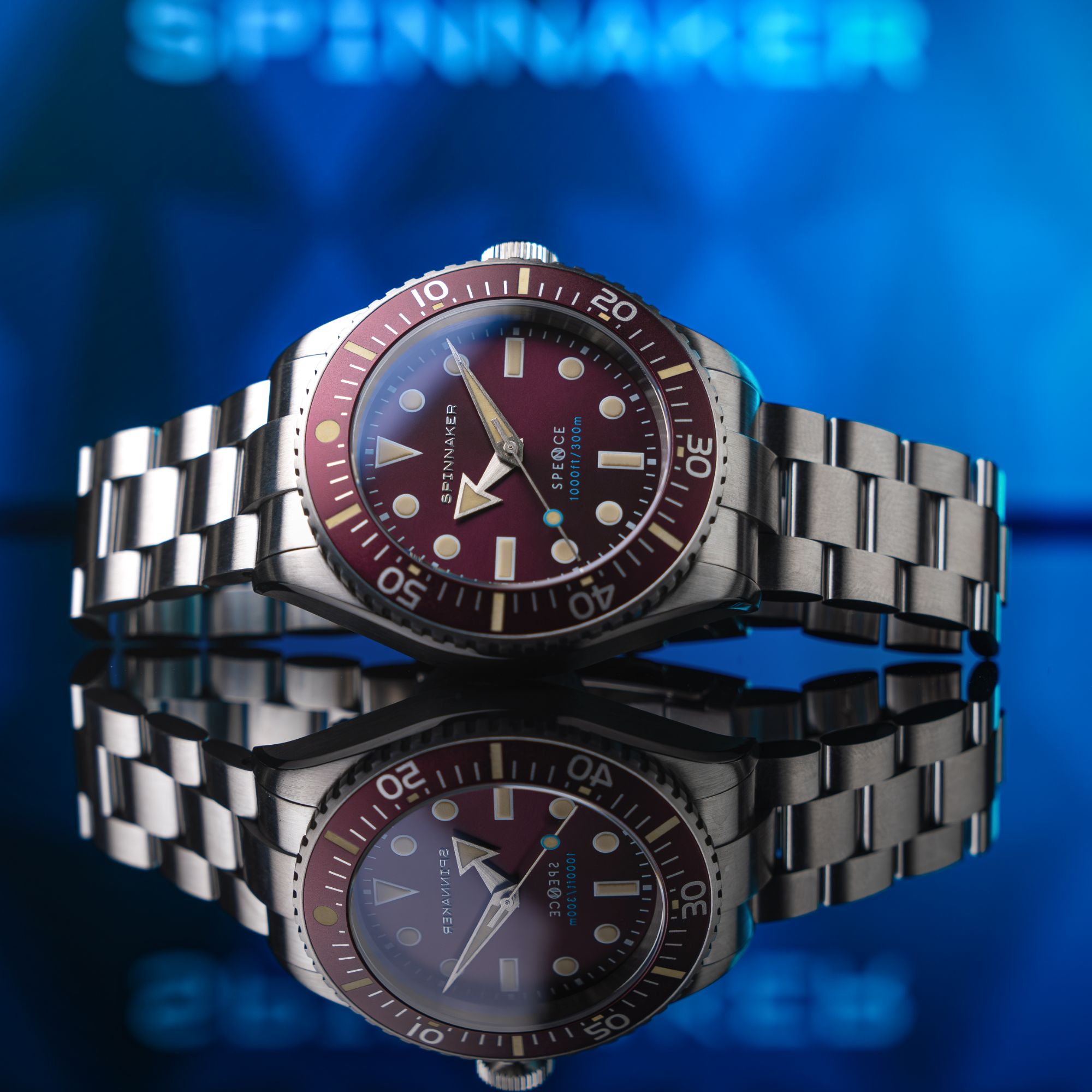 SPINNAKER Spinnaker Spence 300 Automatic Burgundy Men's Watch SP-5097-99