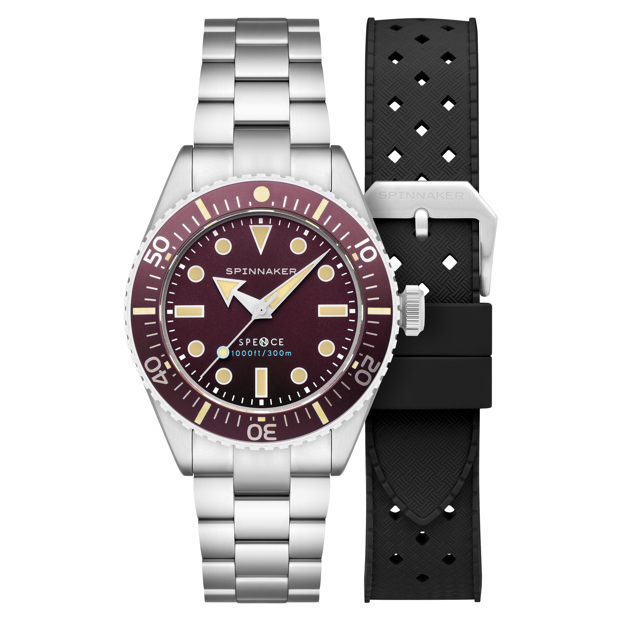 SPINNAKER Spinnaker Spence 300 Automatic Burgundy Men's Watch SP-5097-99