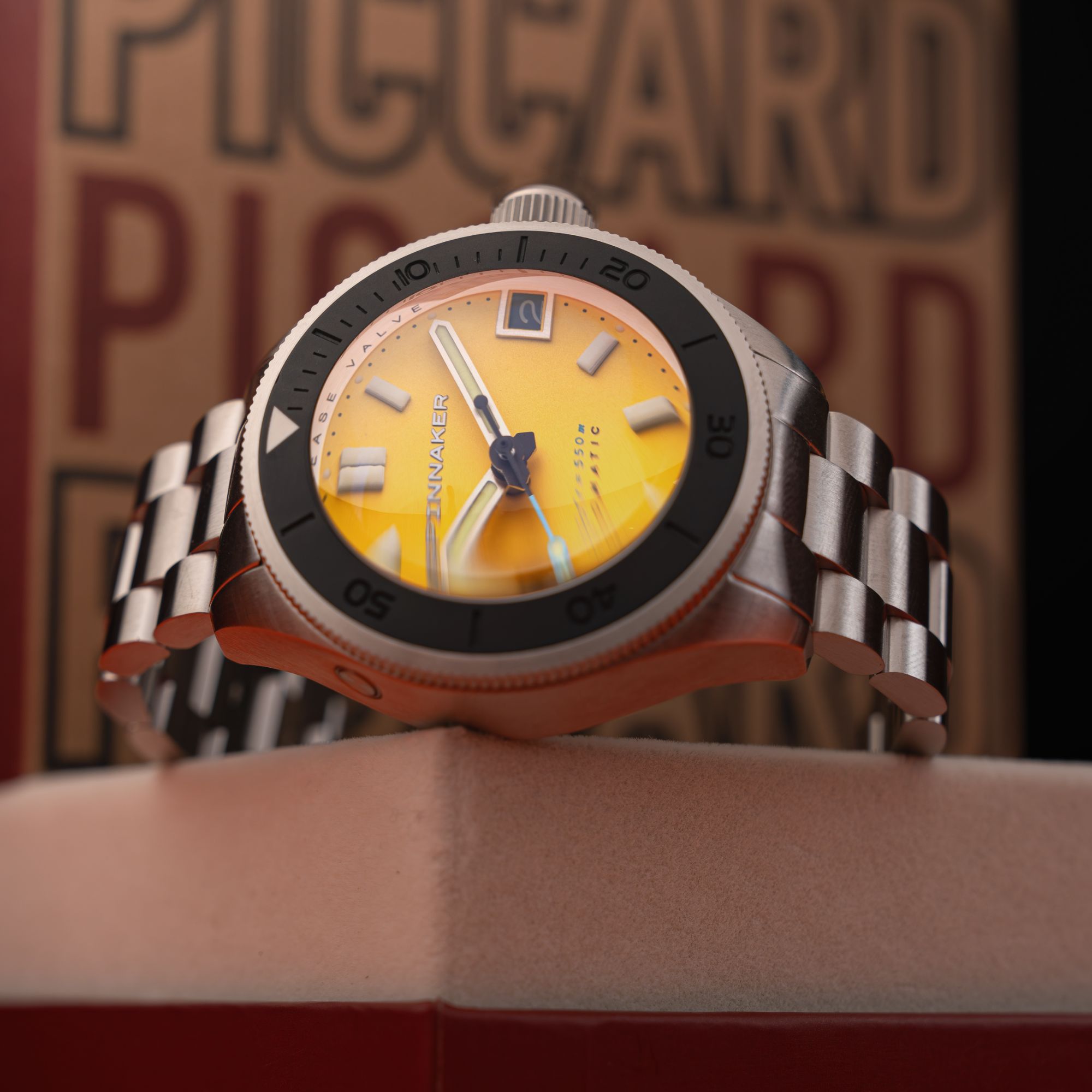 SPINNAKER Spinnaker Piccard Automatic Lemon Yellow Men's Watch SP-5098-44