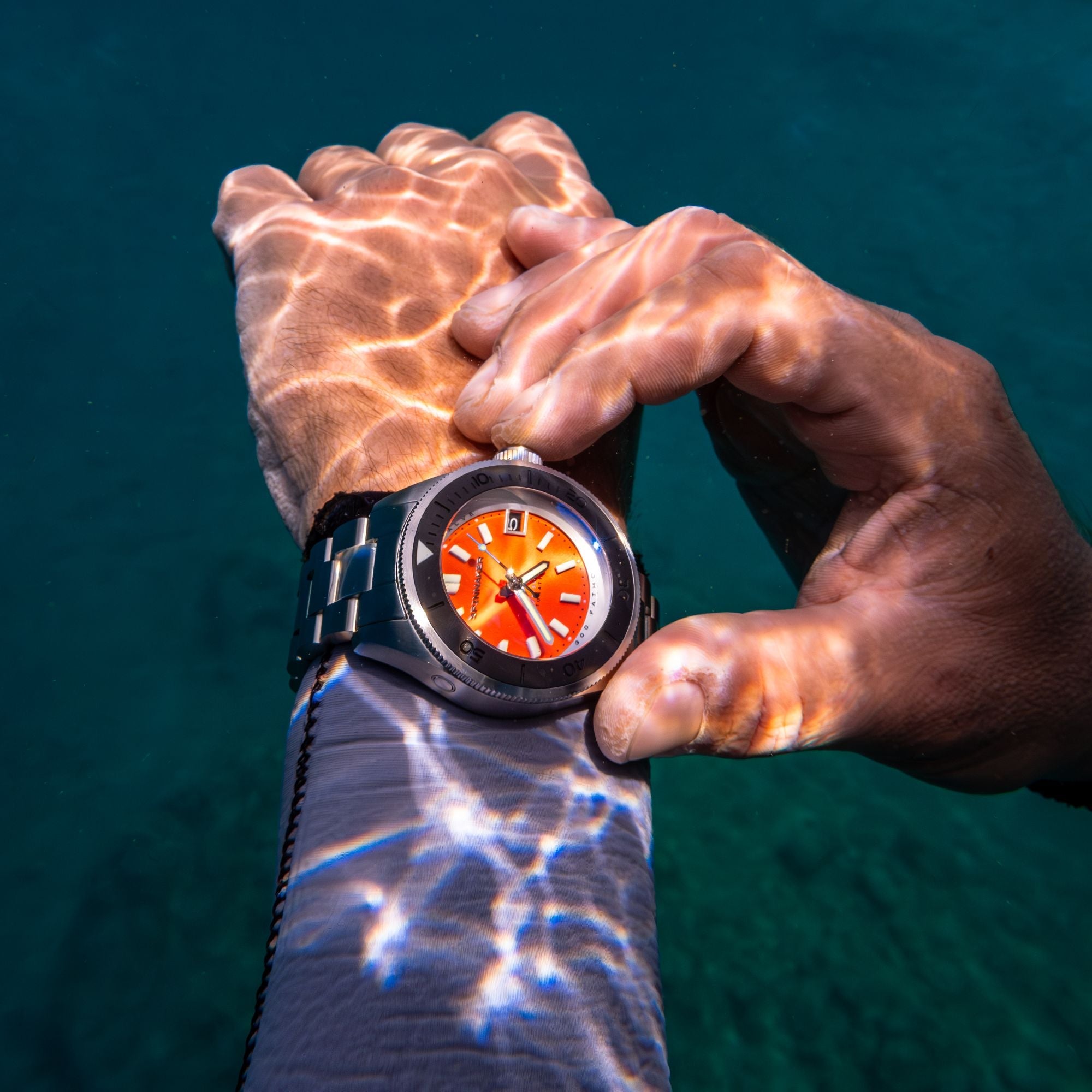 SPINNAKER Spinnaker Piccard Automatic Tangerine Orange Men's Watch SP-5098-99