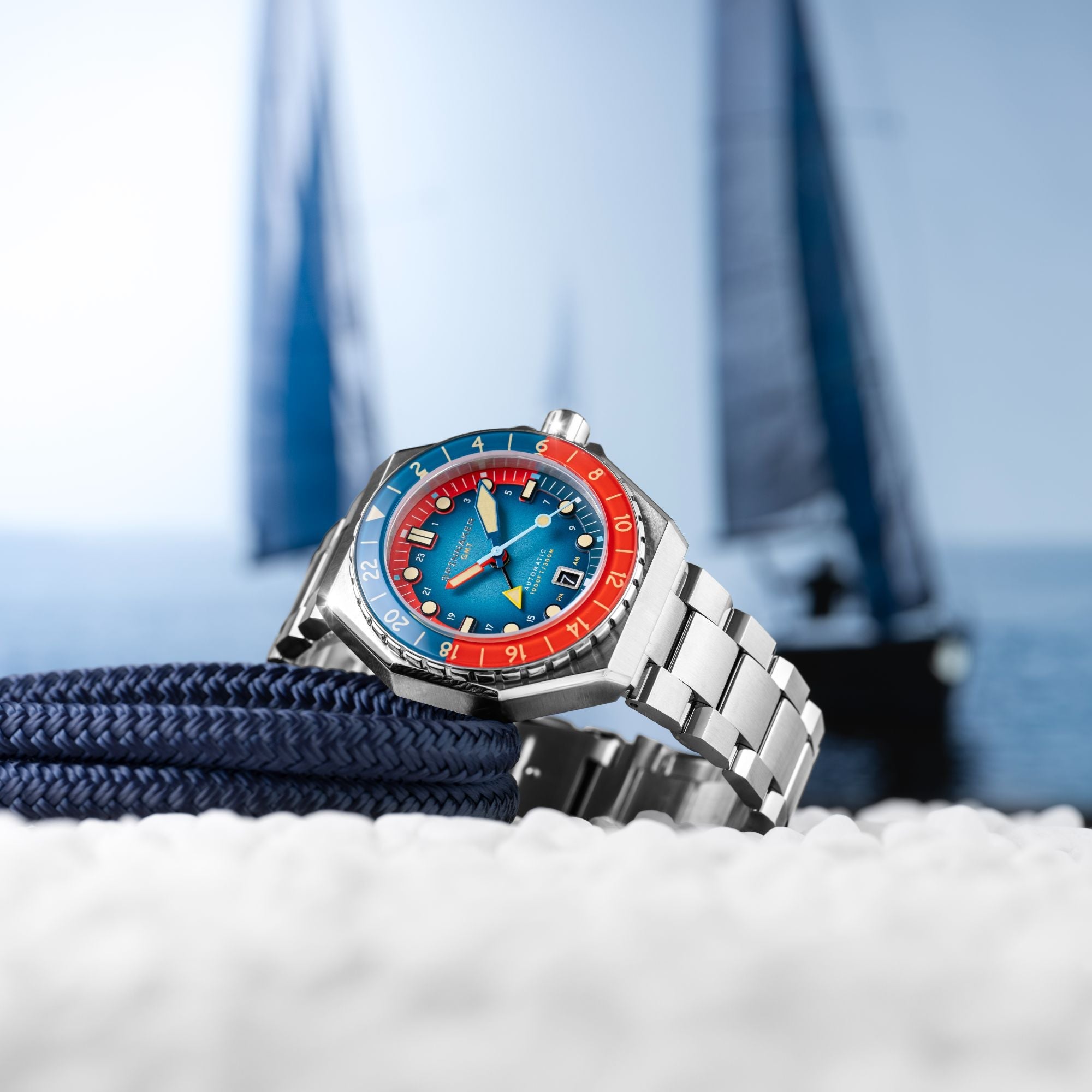 SPINNAKER Spinnaker Dumas Gmt Automatic Red Blue Men's Watch SP-5119-77