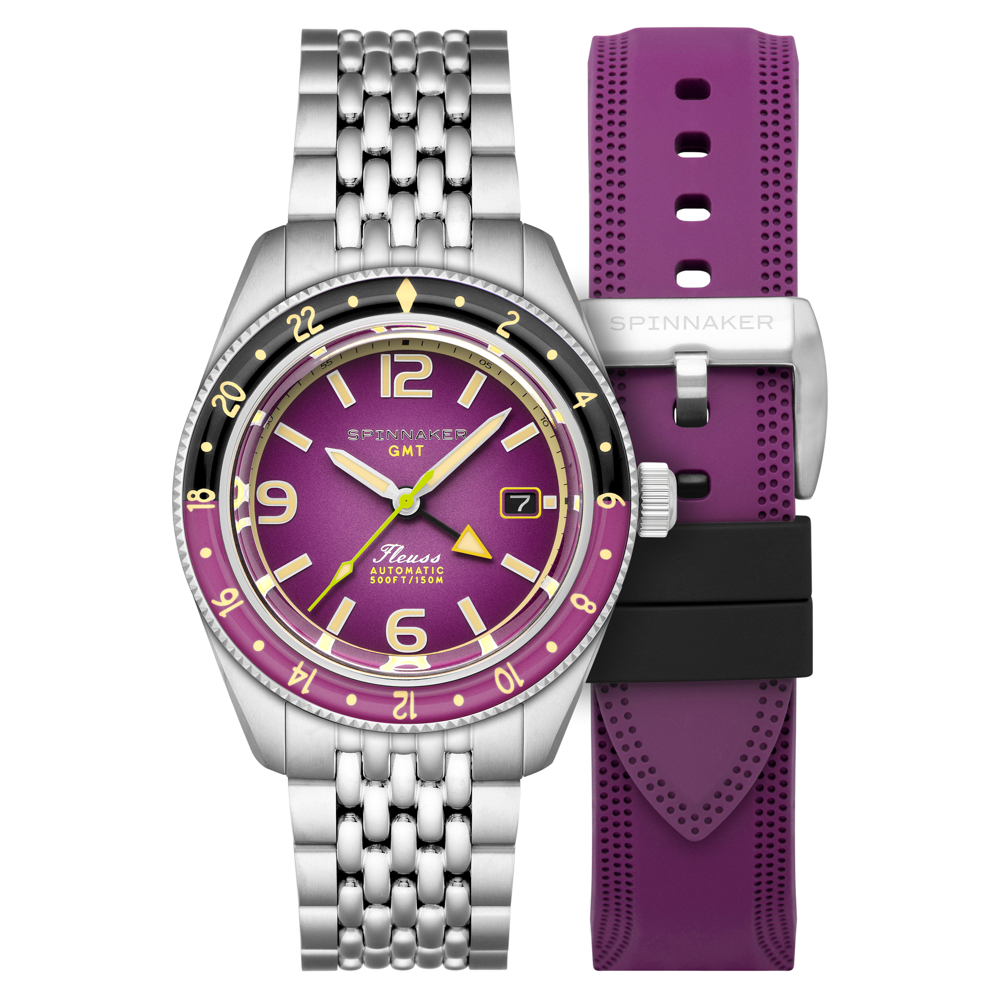 SPINNAKER Spinnaker Fleuss GMT Automatic Dull Violet Men's Watch