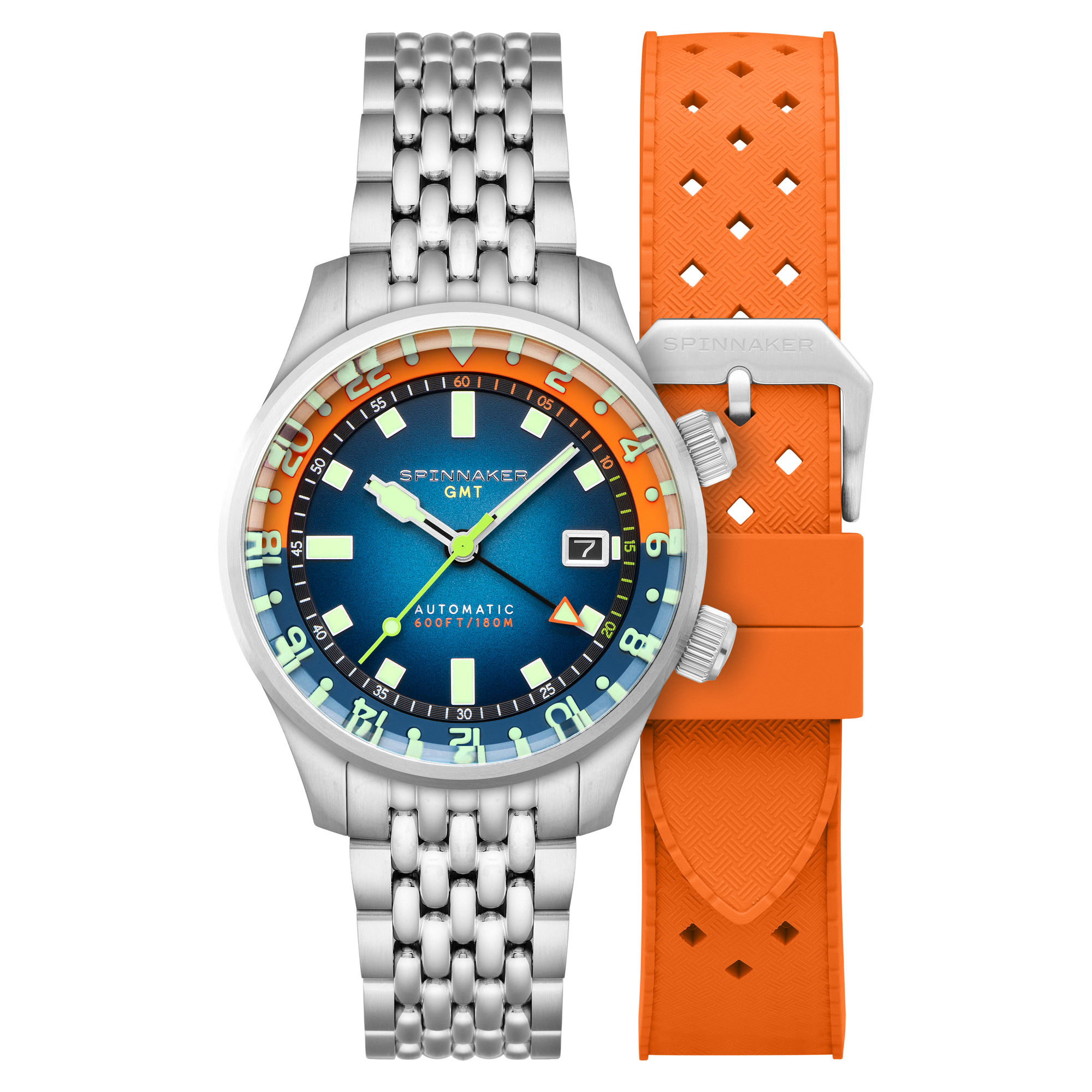 SPINNAKER Spinnaker Bradner GMT Automatic Orange Blue Men's Watch