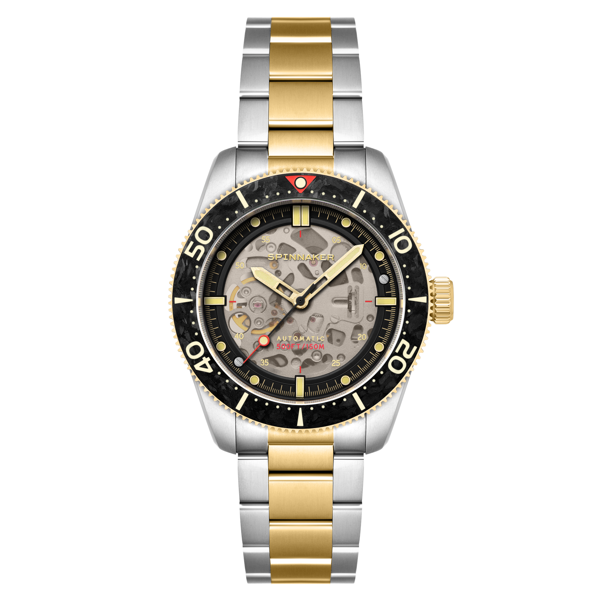 SPINNAKER Spinnaker Croft 42 Skeleton Automatic Carbon Two Tone Men's Watch SP-5134-22