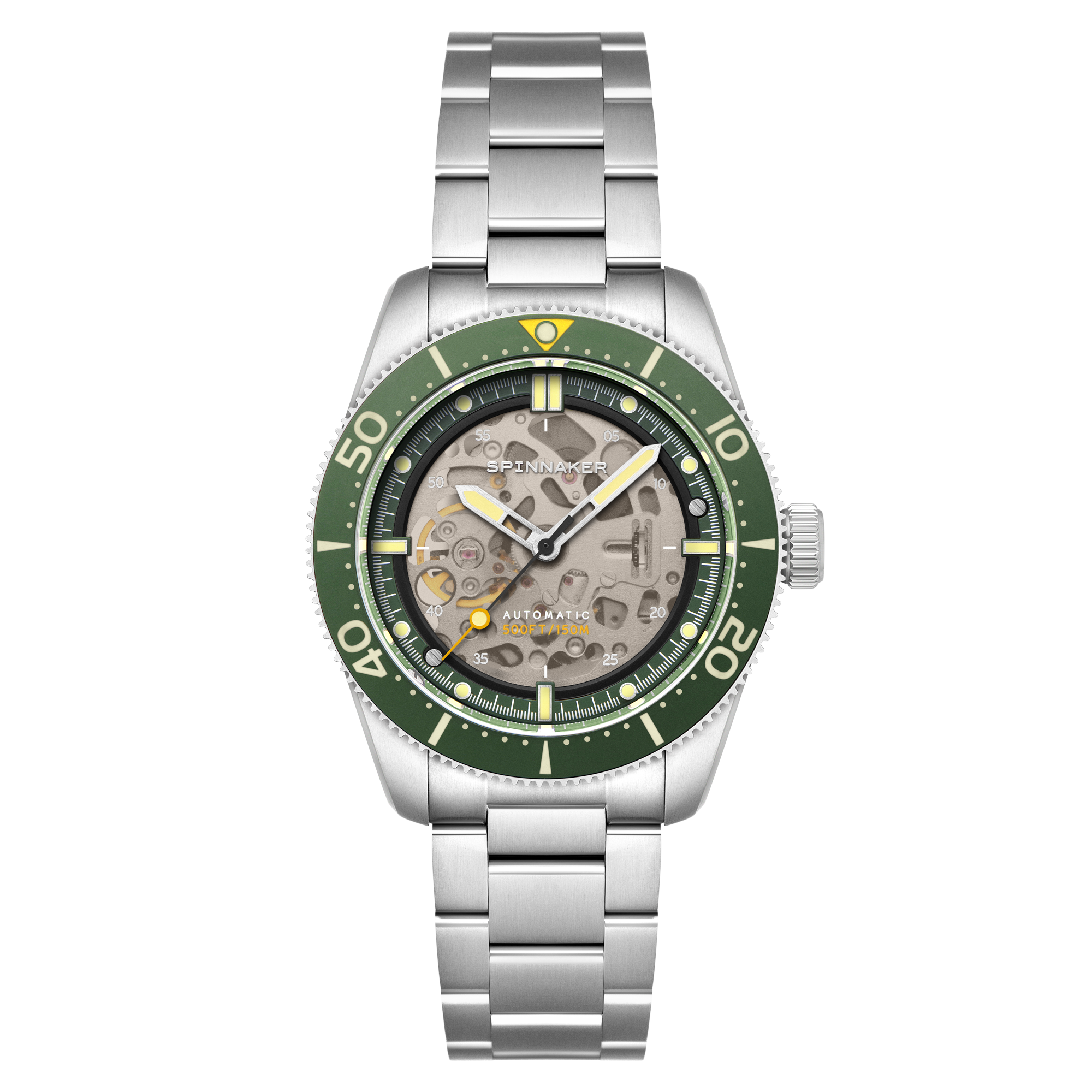 SPINNAKER Spinnaker Croft 42 Skeleton Automatic Green Ceramic Men's Watch SP-5134-66