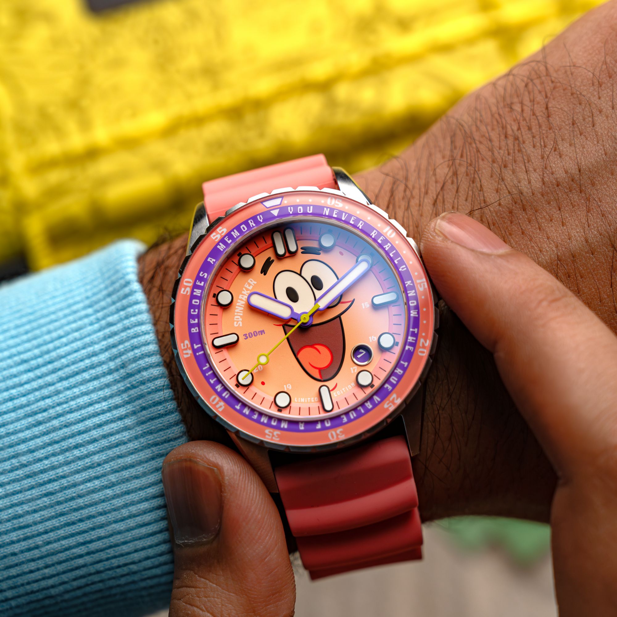 SPINNAKER Spinnaker Patrick Pink Hass Automatic Spongebob Squarepants 25th Limited Edition SP-5138-22