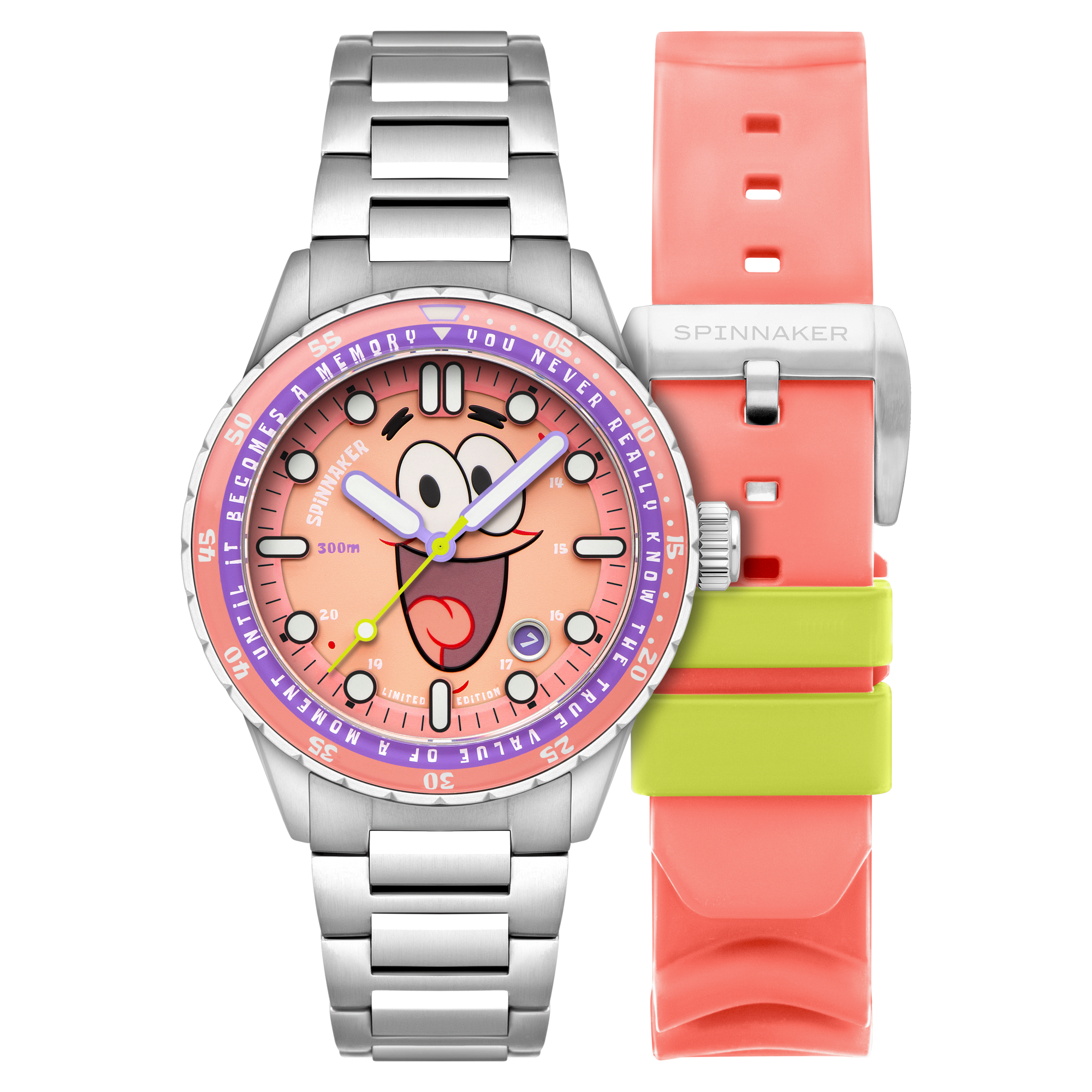 SPINNAKER Spinnaker Patrick Pink Hass Automatic Spongebob Squarepants 25th Limited Edition SP-5138-22