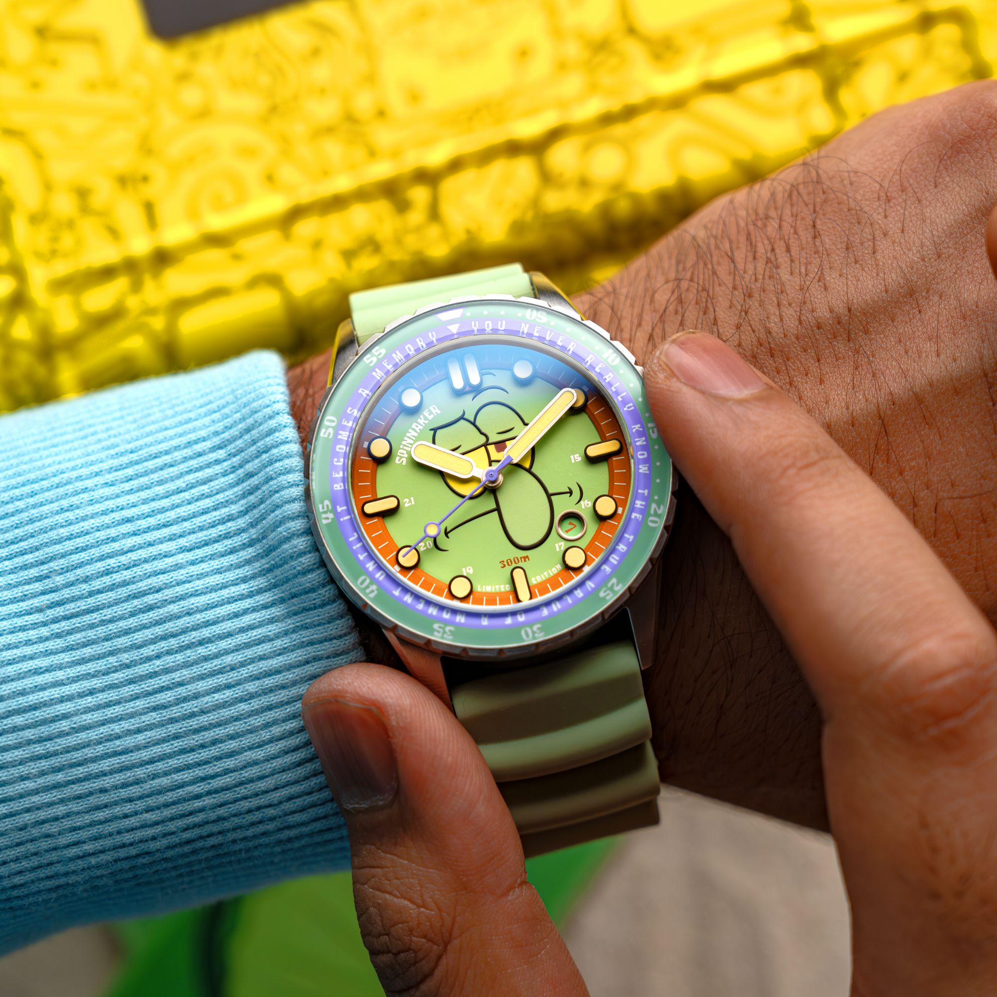 SPINNAKER Spinnaker Squidward Green Hass Automatic Spongebob Squarepants 25th Limited Edition SP-5138-33