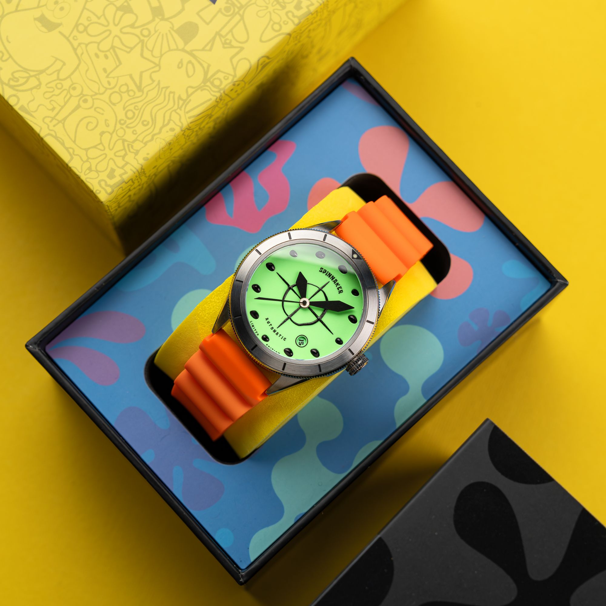 SPINNAKER Spinnaker Cahill Automatic Spongebob Squarepants Timekeeper Limited Edition Foghorn Men's Watch SP-5142-01