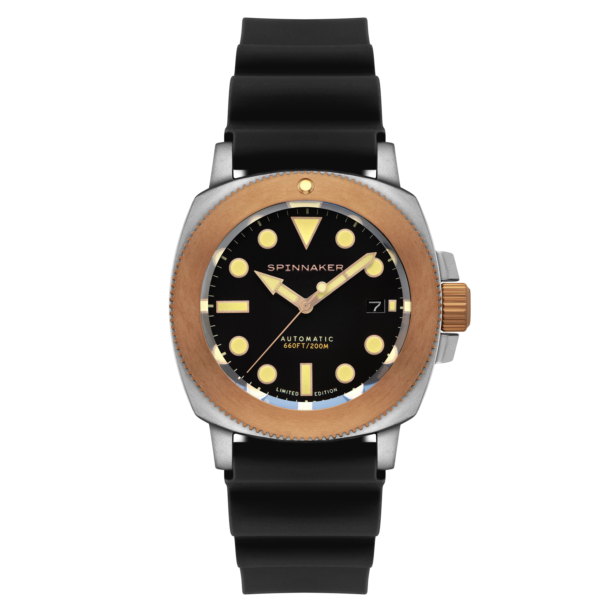 SPINNAKER Spinnaker Hull Titanium Bronze Automatic Lapidary Limited Edition Black Onyx Men's Watch SP-5145-03