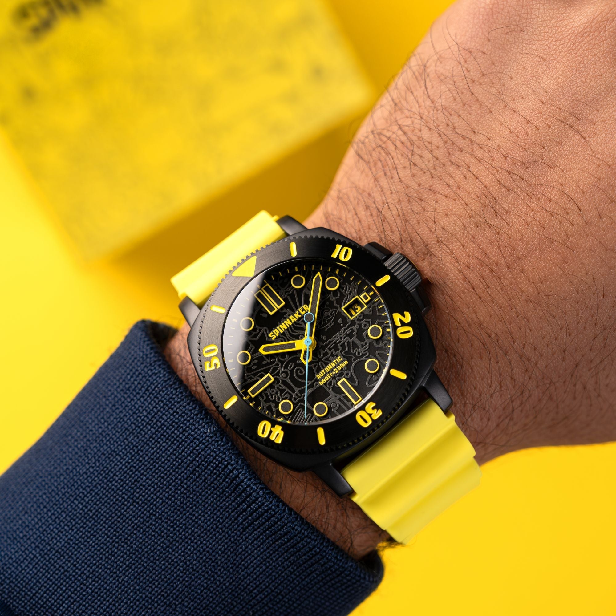 SPINNAKER Spinnaker Hull Diver Automatic Spongebob Squarepants Limited Edition Yellow Spongebob Men's Watch SP-5147-01