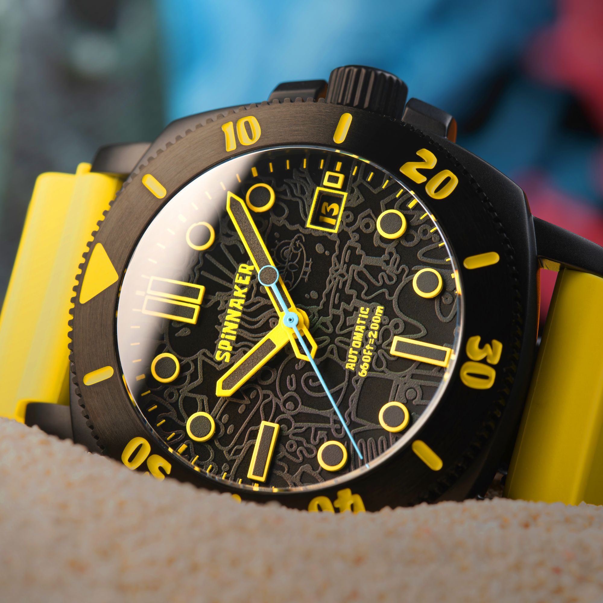 SPINNAKER Spinnaker Hull Diver Automatic Spongebob Squarepants Limited Edition Yellow Spongebob Men's Watch SP-5147-01