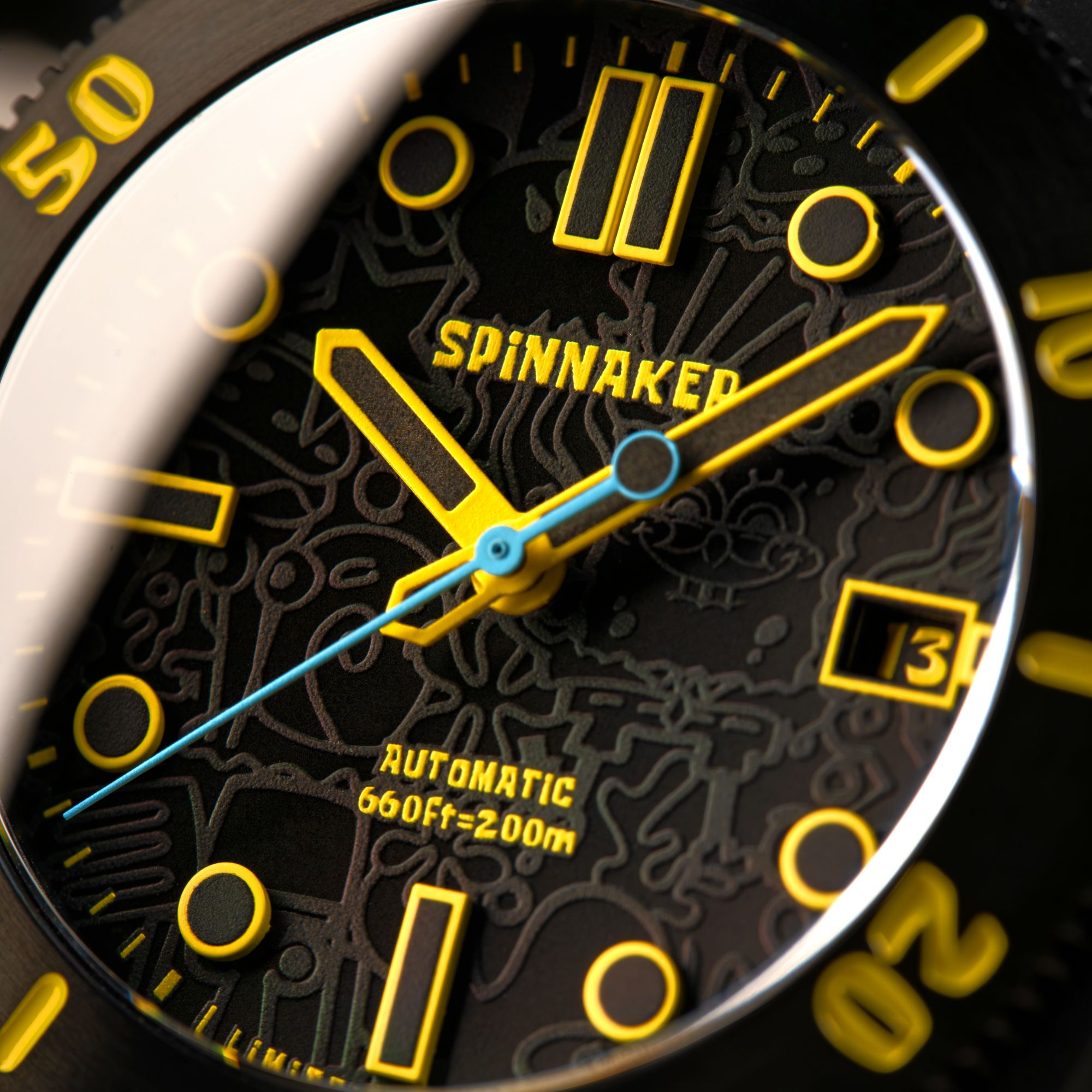 SPINNAKER Spinnaker Hull Diver Automatic Spongebob Squarepants Limited Edition Yellow Spongebob Men's Watch SP-5147-01