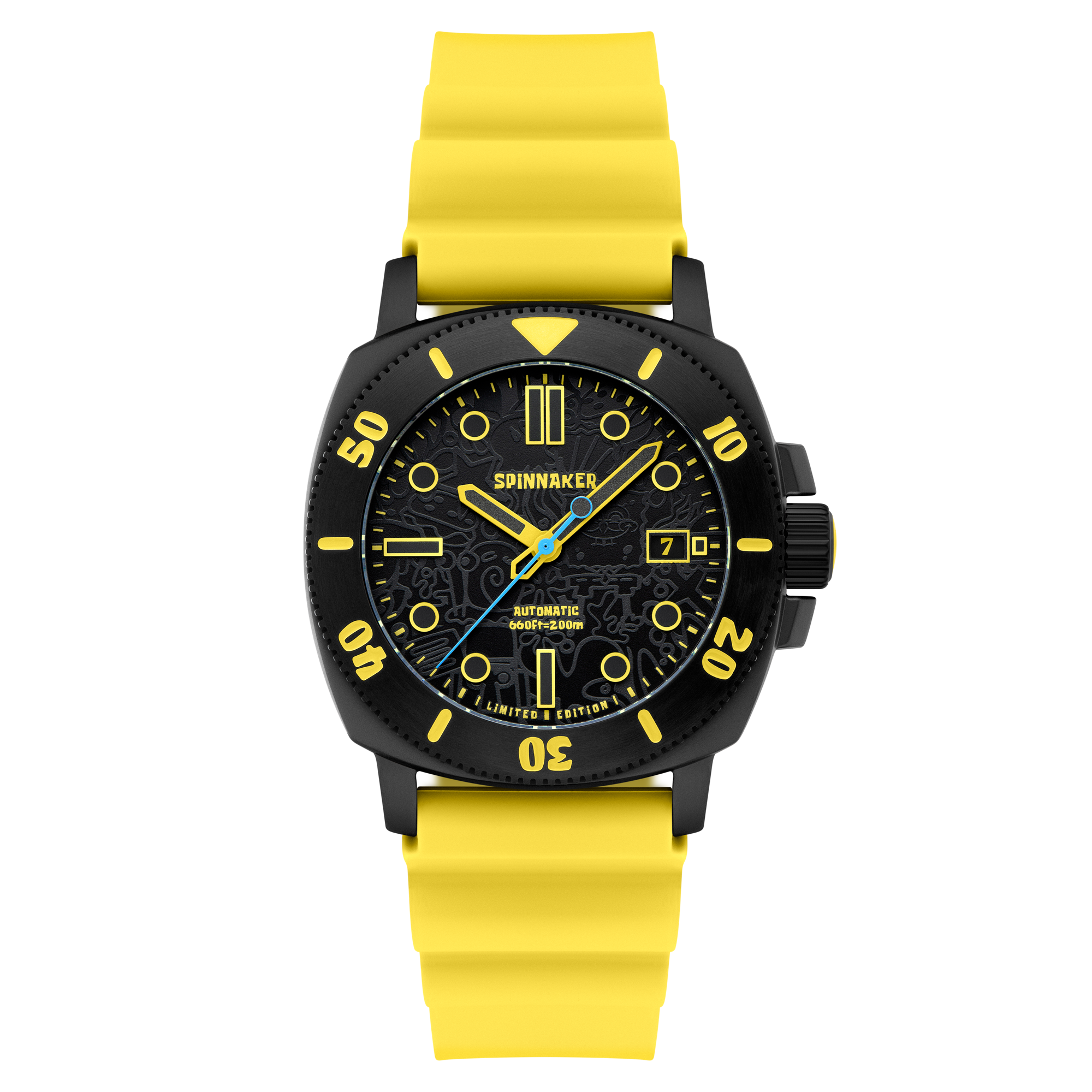 SPINNAKER Spinnaker Hull Diver Automatic Spongebob Squarepants Limited Edition Yellow Spongebob Men's Watch SP-5147-01