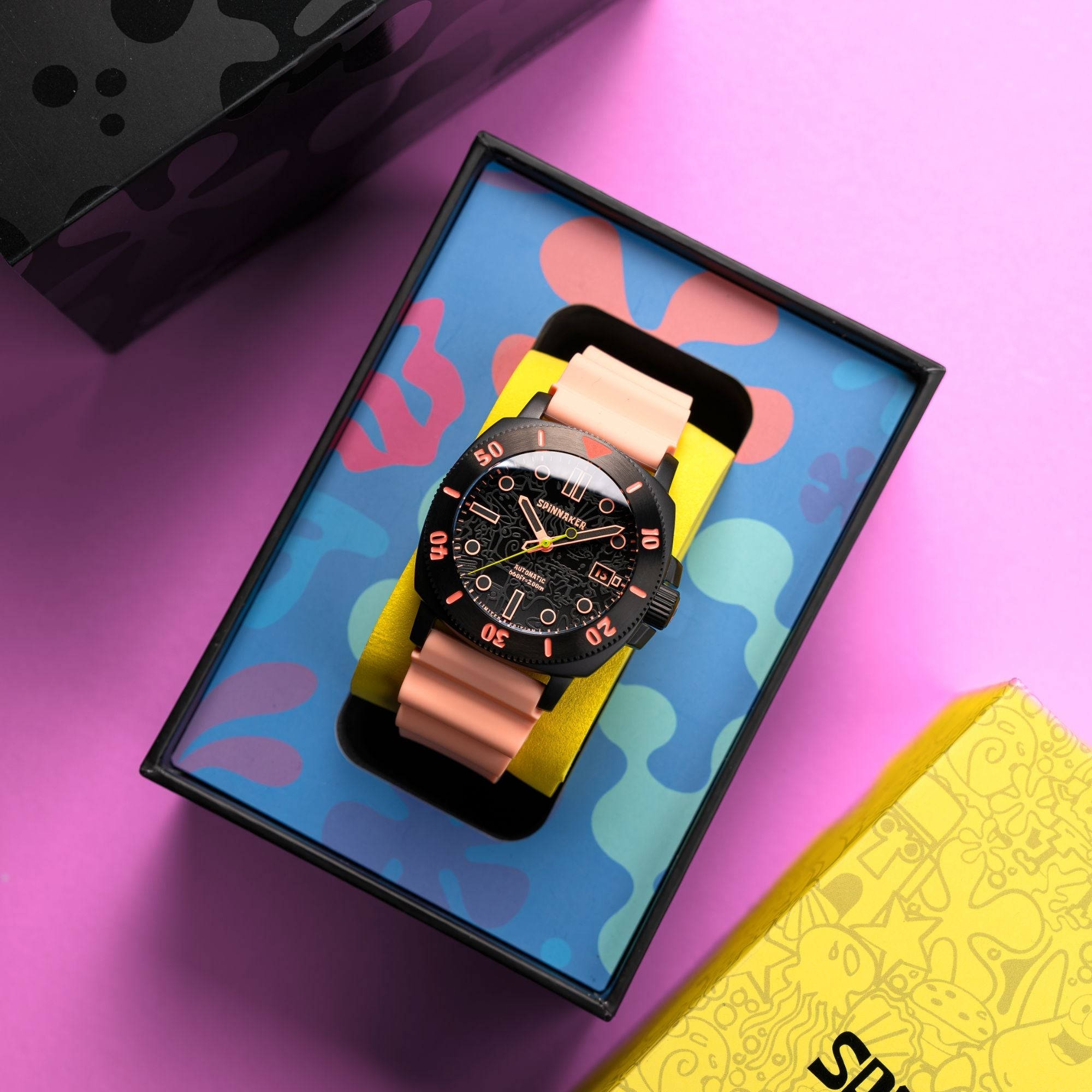 SPINNAKER Spinnaker Hull Diver Automatic Spongebob Squarepants Limited Edition Pink Patrick Men's Watch SP-5147-02