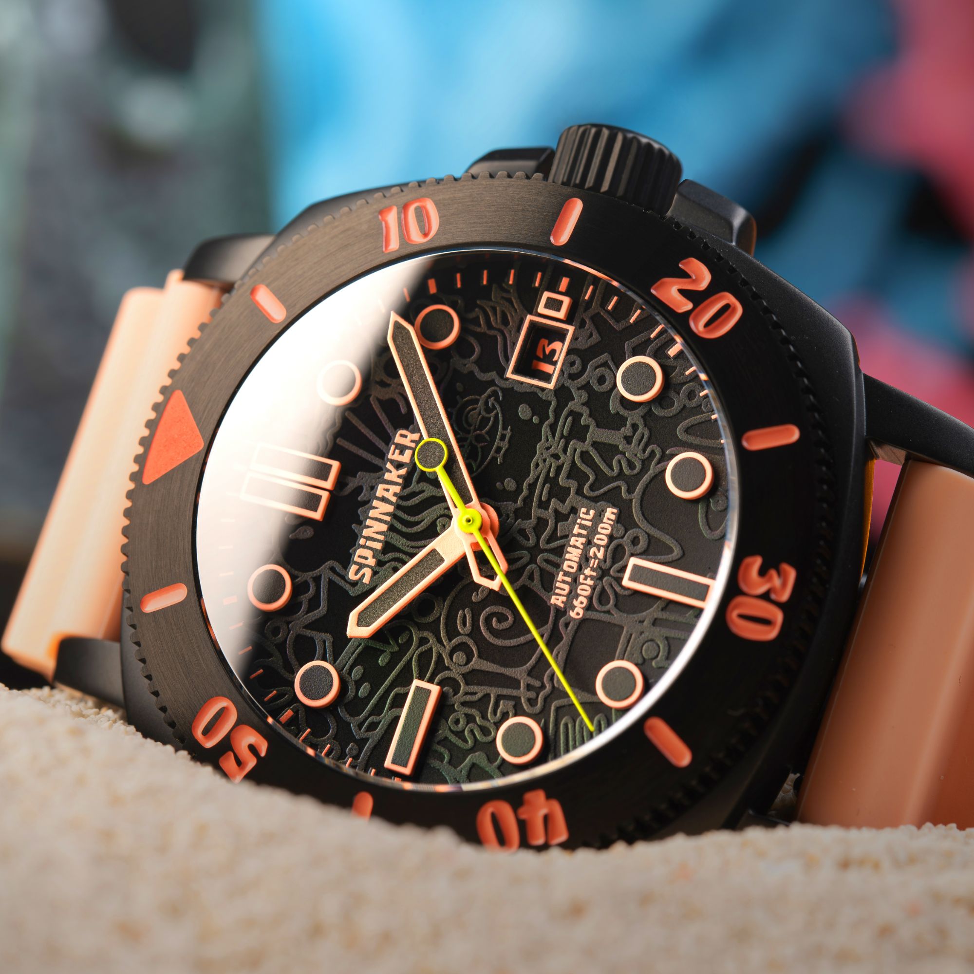 SPINNAKER Spinnaker Hull Diver Automatic Spongebob Squarepants Limited Edition Pink Patrick Men's Watch SP-5147-02