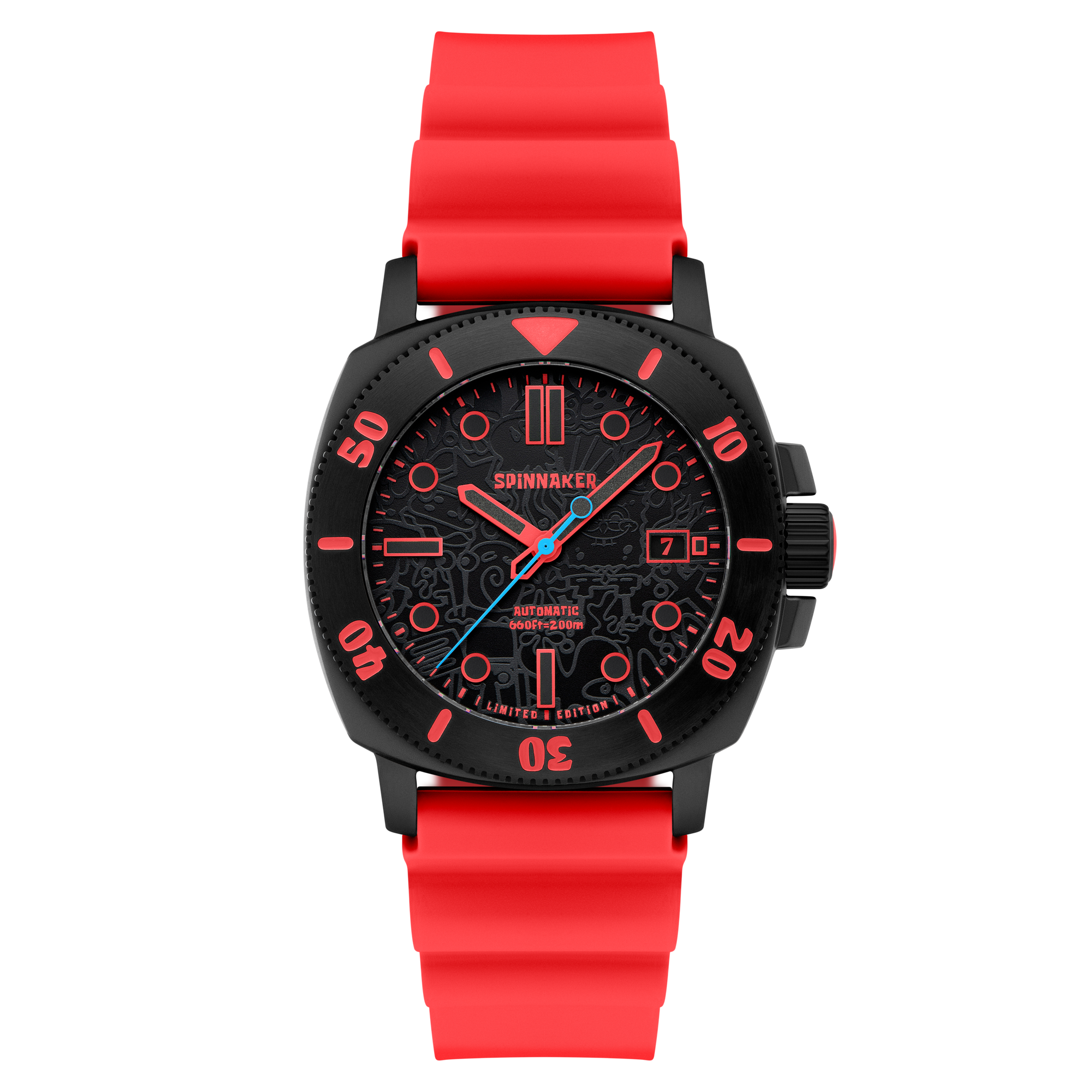 SPINNAKER Spinnaker Hull Diver Automatic Spongebob Squarepants Limited Edition Red Mr. Krabs Men's Watch SP-5147-04