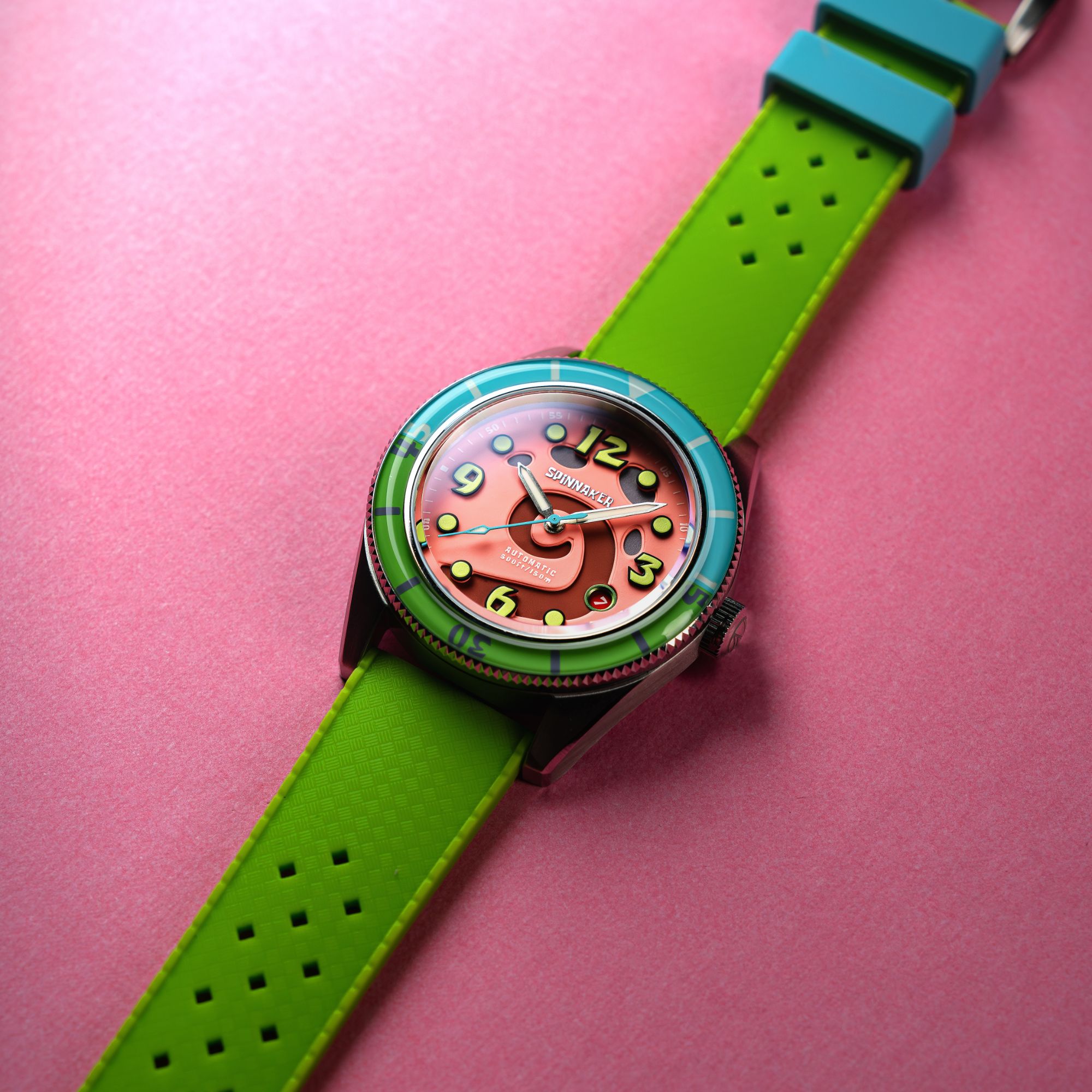 SPINNAKER Spinnaker Fleuss Automatic Spongebob Squarepants Conch Street Limited Edition Pink Gary Men's Watch SP-5151-01