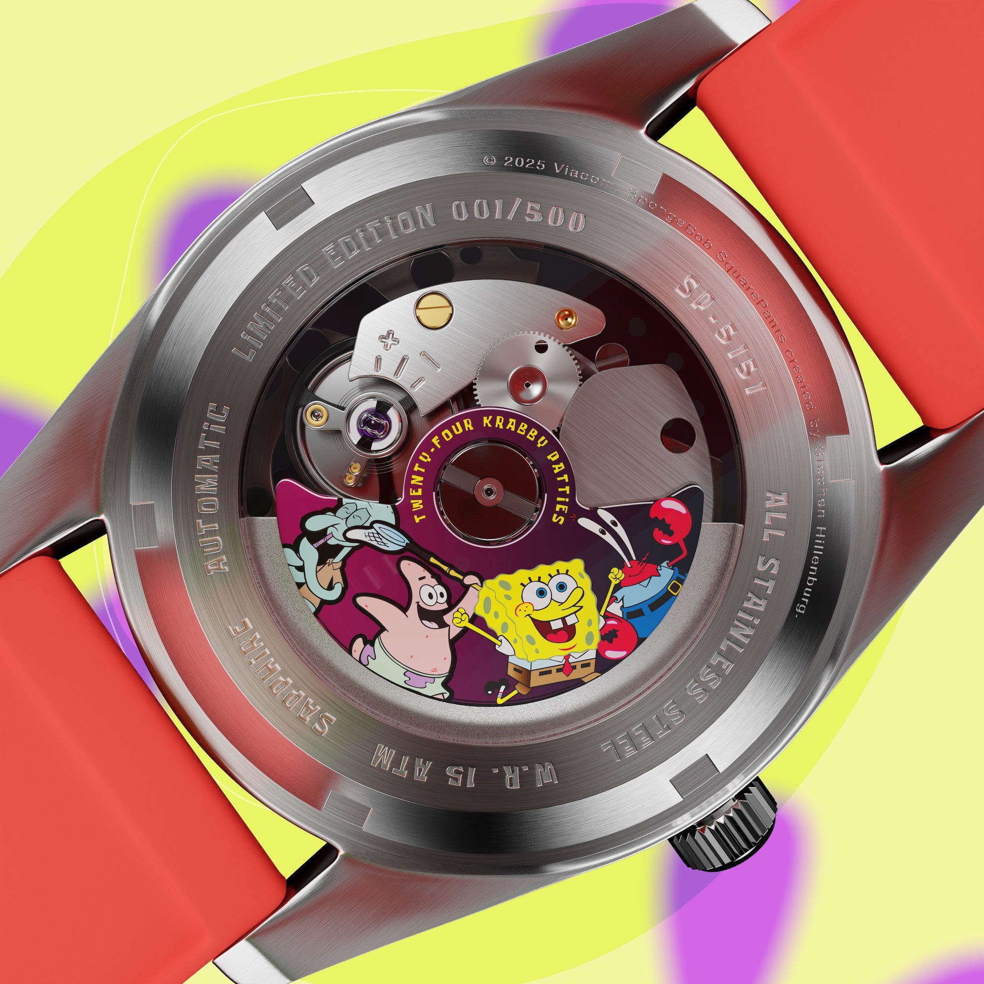 SPINNAKER Spinnaker Fleuss Automatic Spongebob Squarepants Conch Street Limited Edition Patrick Pants Men's Watch SP-5151-02