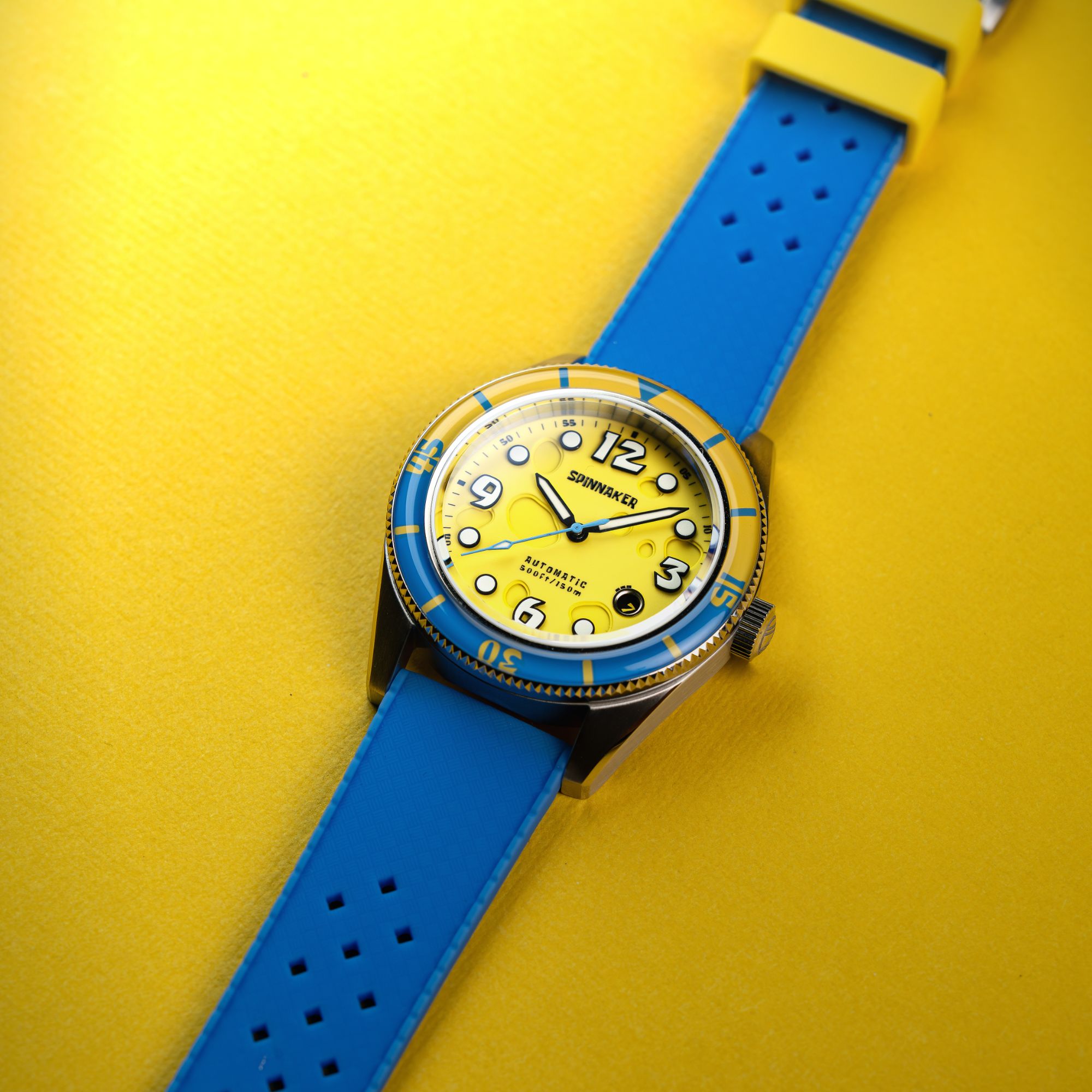 SPINNAKER Spinnaker Fleuss Automatic Spongebob Squarepants Conch Street Limited Edition Yellow Sponge Men's Watch SP-5151-03